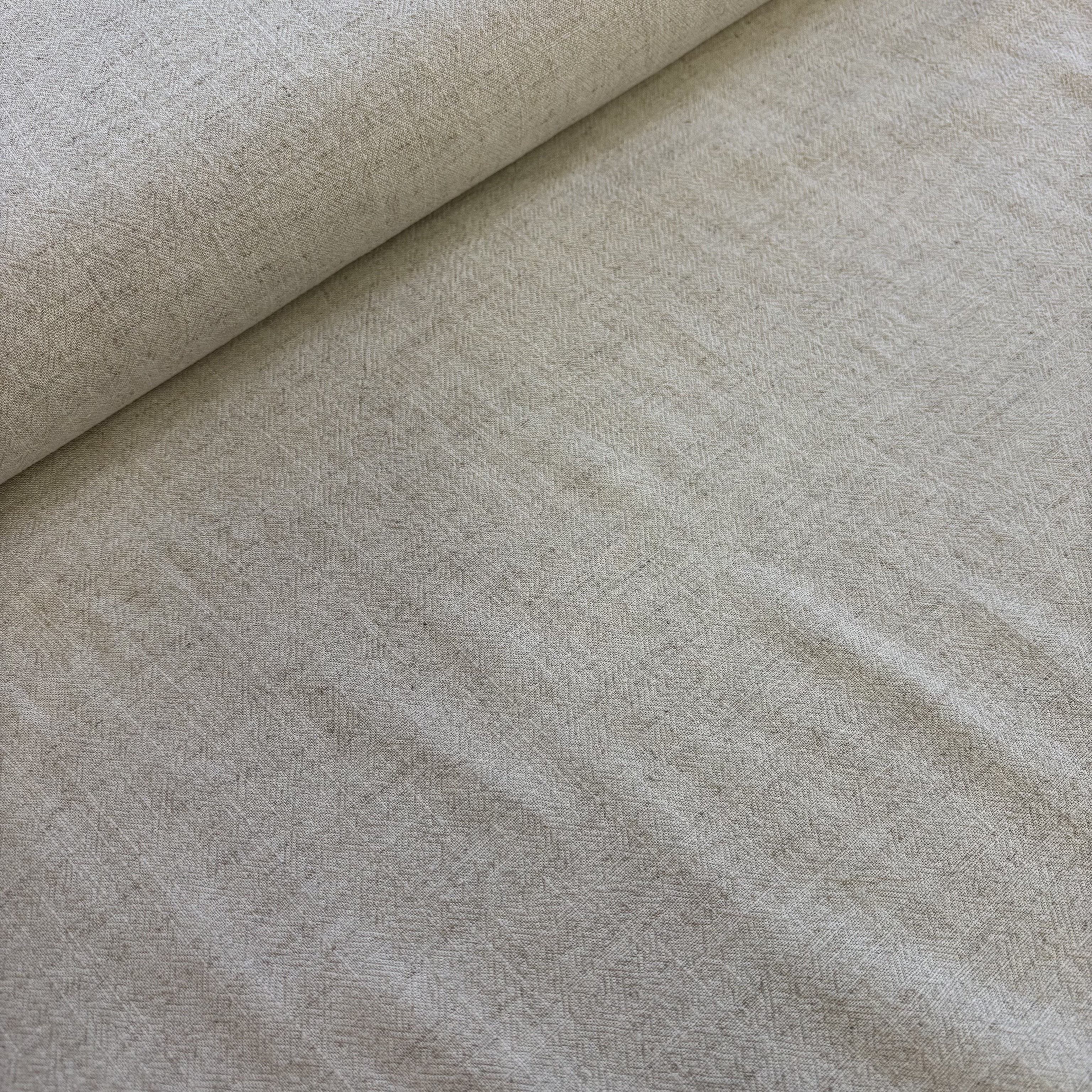 Leinen - Viskose Leinenstoff Viskosestoff beige meliert