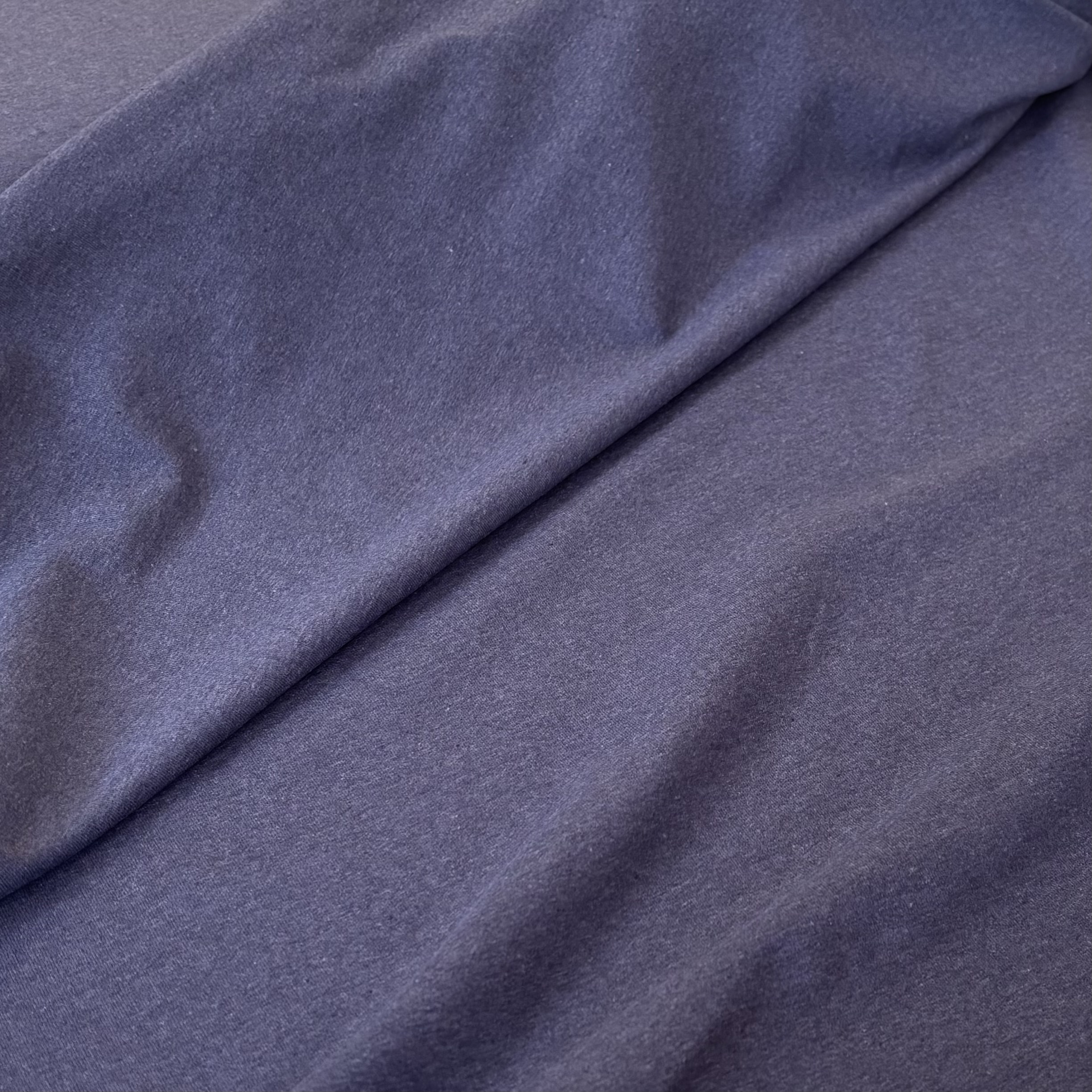 Jersey blau meliert recycled