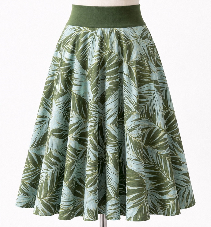 Viskose Viskosestoff türkis grün Blätter