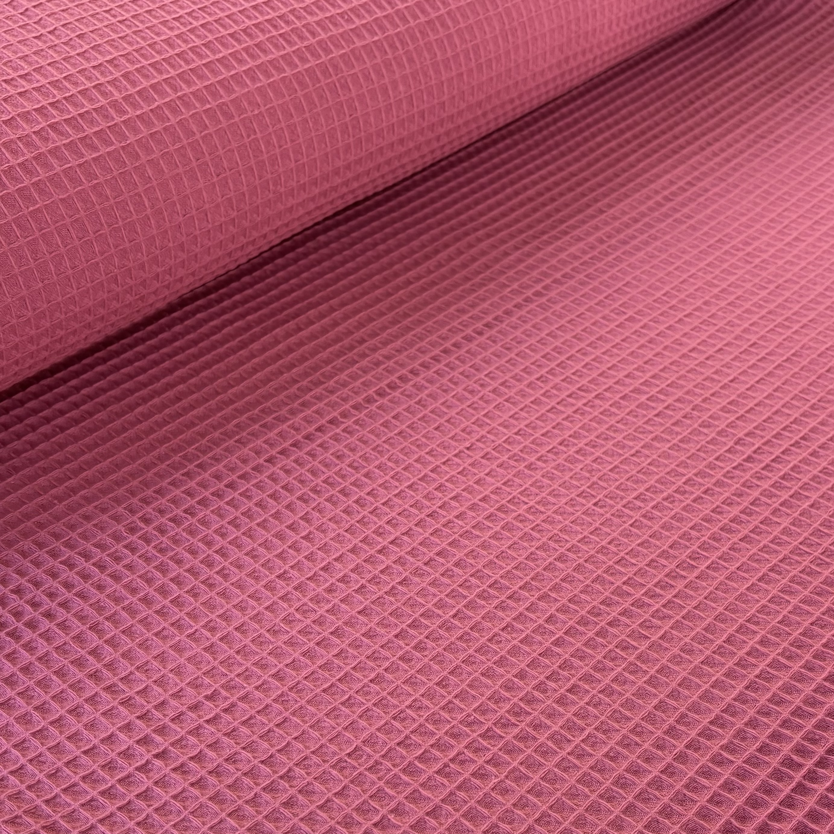 Waffelstoff rosa dunkelrosa Waffelpiqué