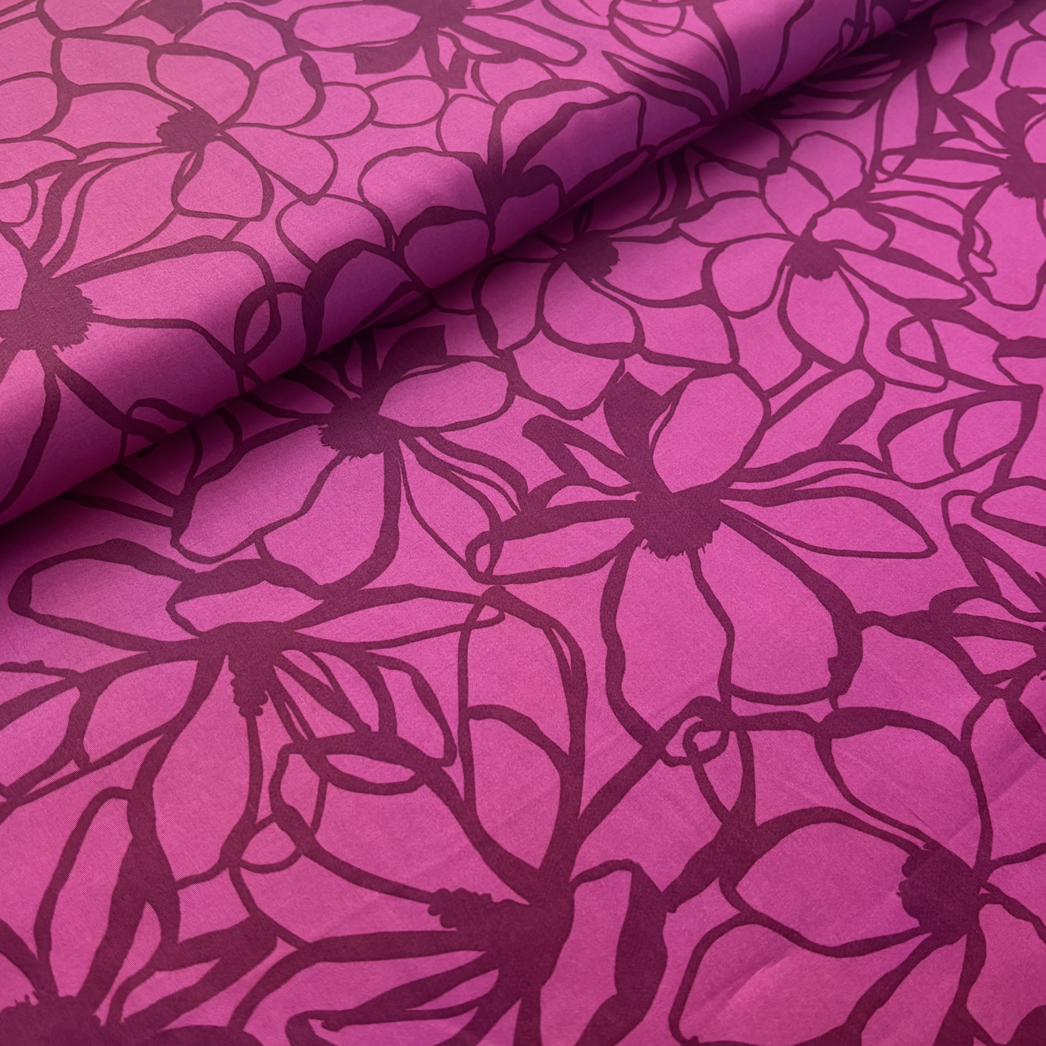 Satin Baumwollsatin pink gemustert Nerida Hansen