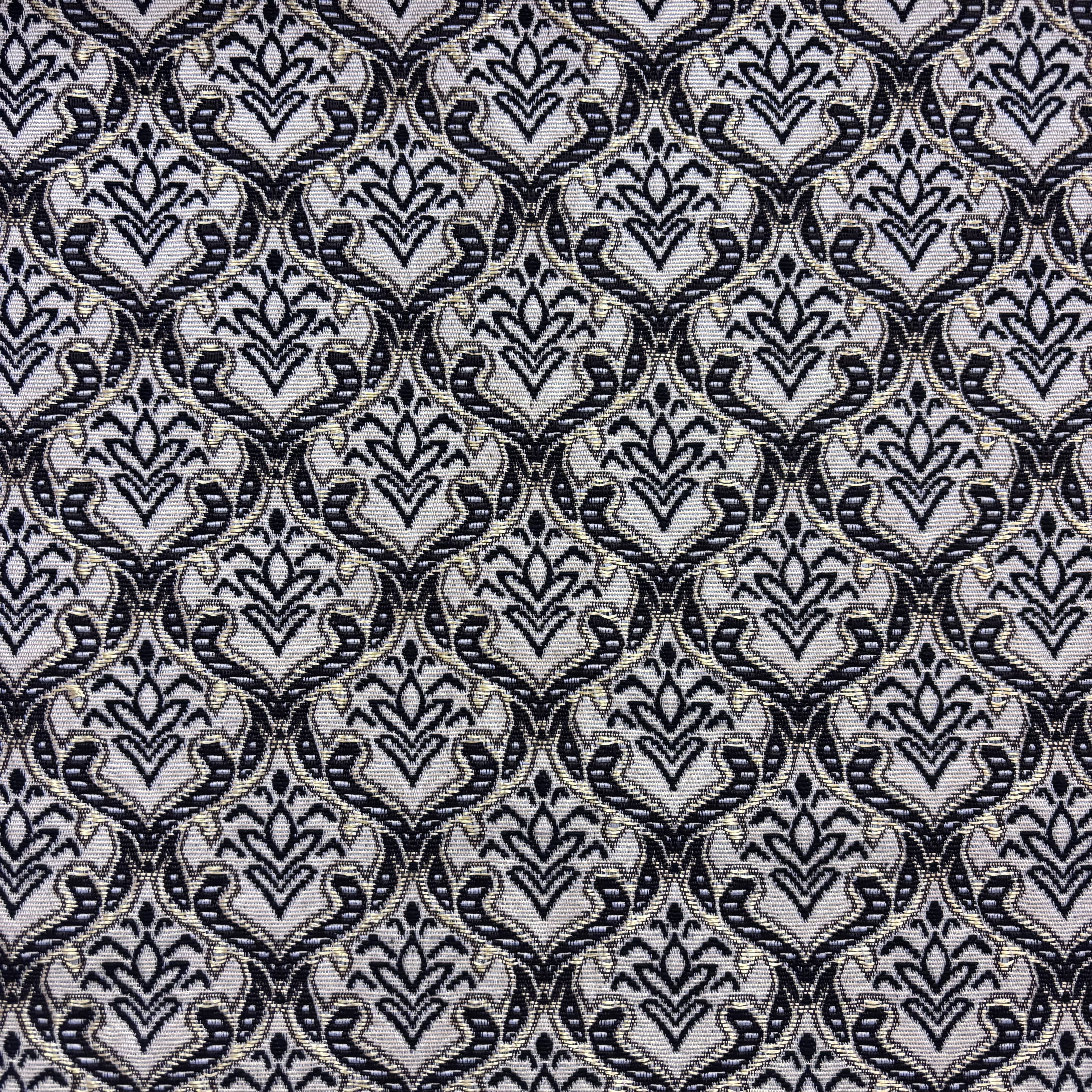 Gobelin Dekostoff schwarz gold gemustert