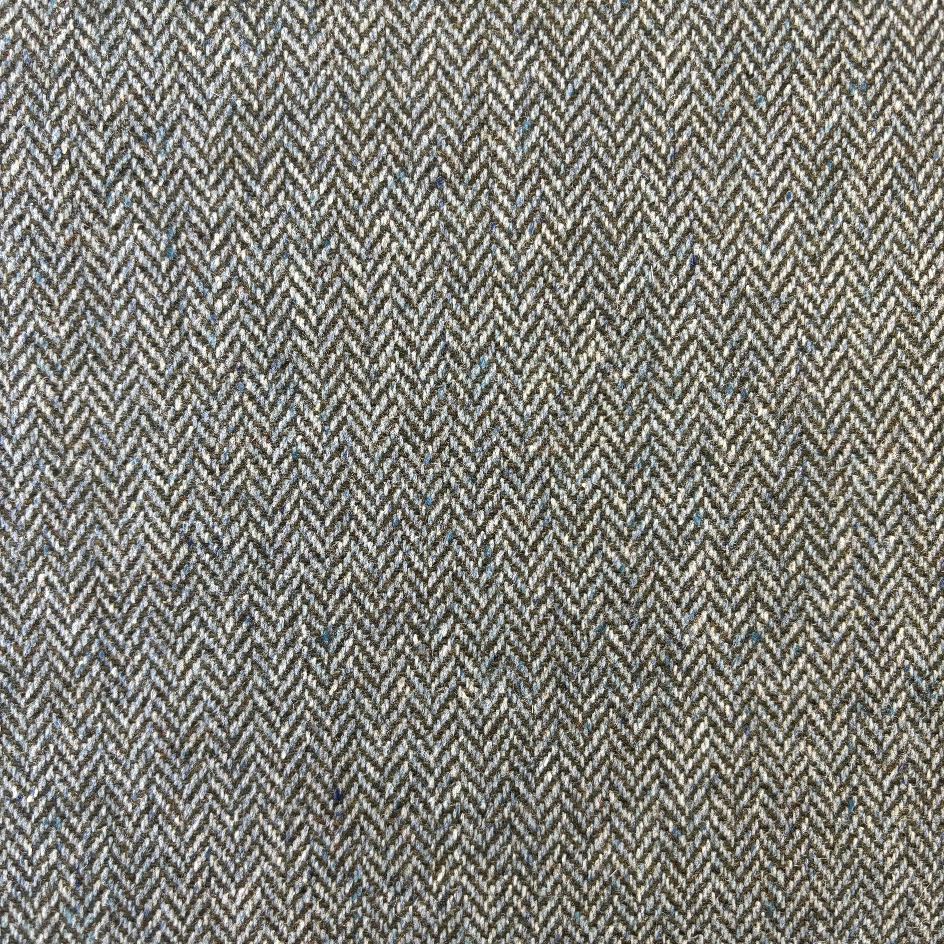 Wollstoff Wolle mit Seide grün blau "Tweed Paula"