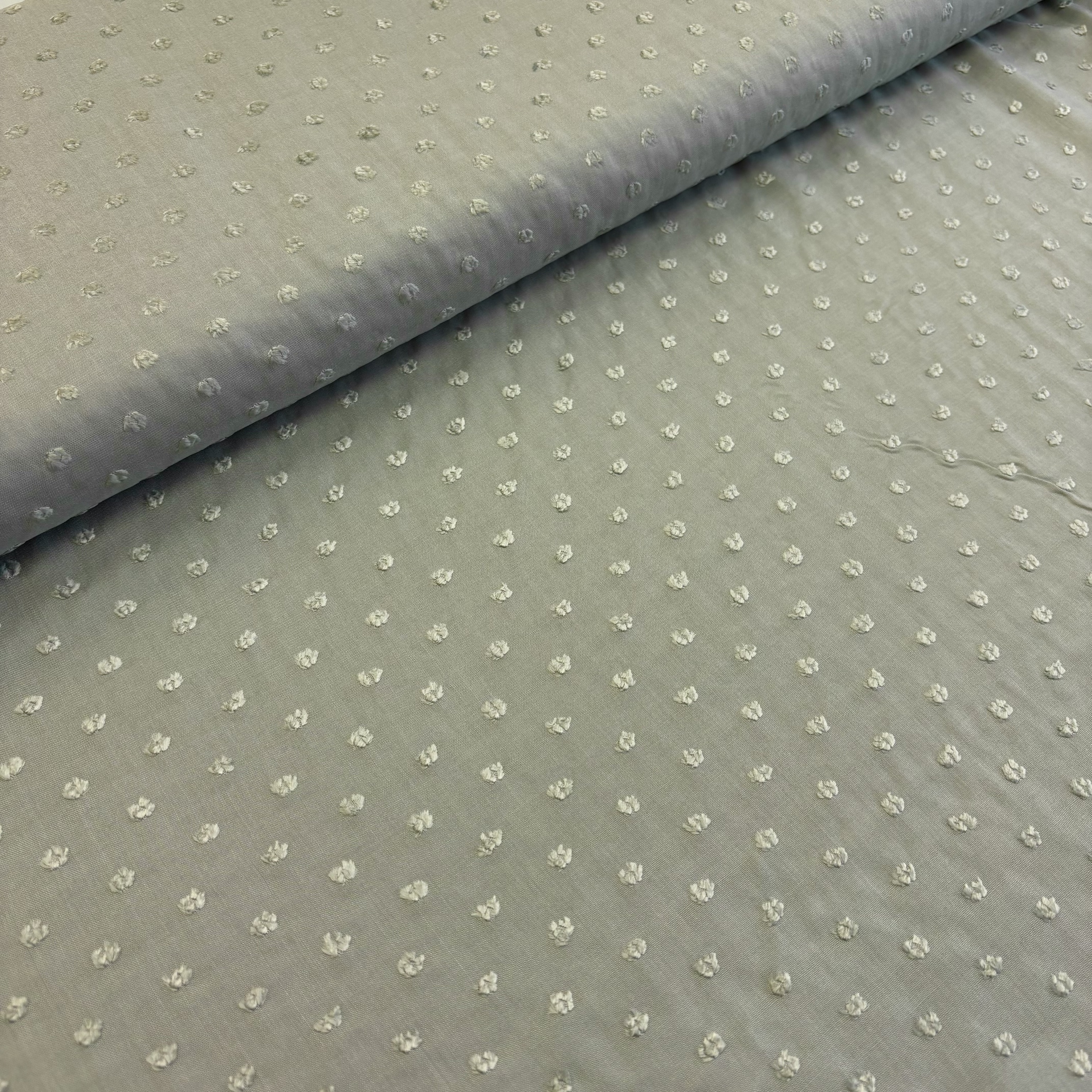 Viskose mintgrün Dotty Plumetistoff