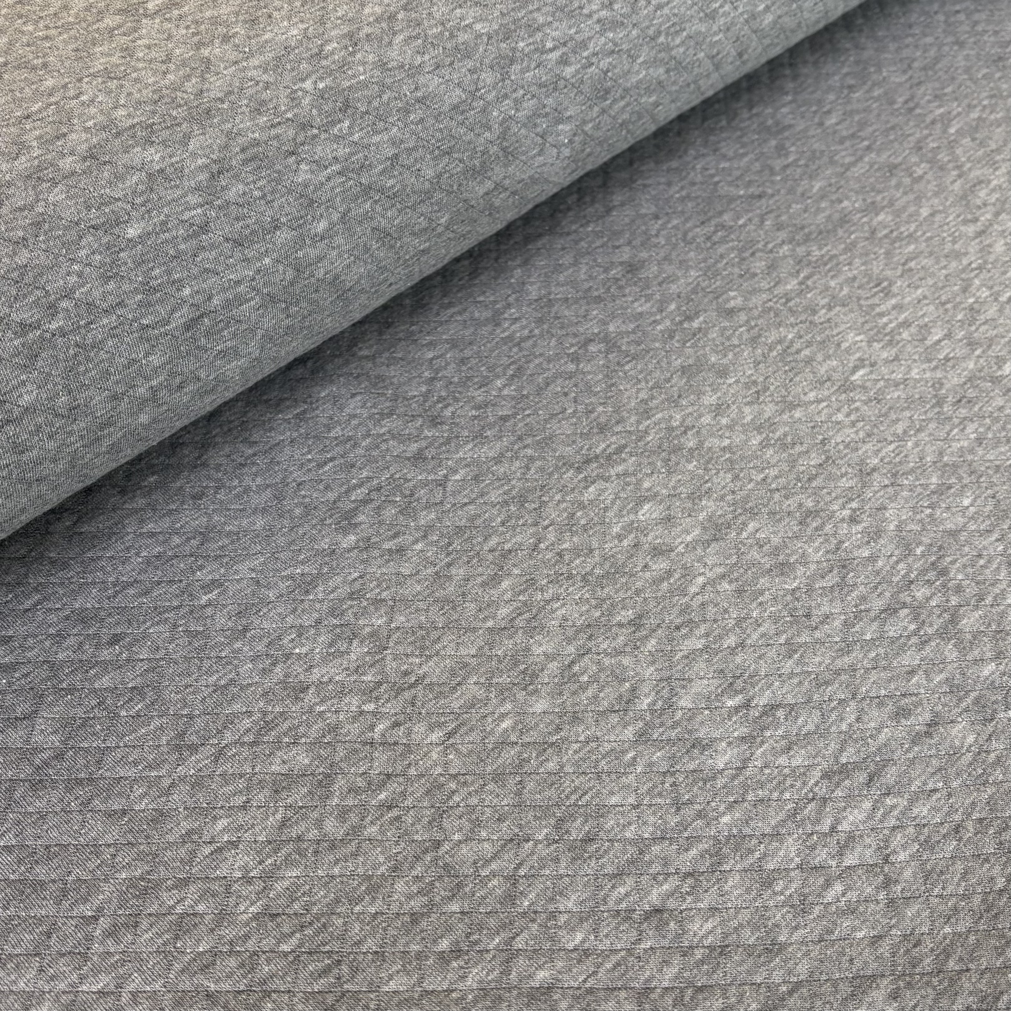 Gesteppter Sweatstoff grau