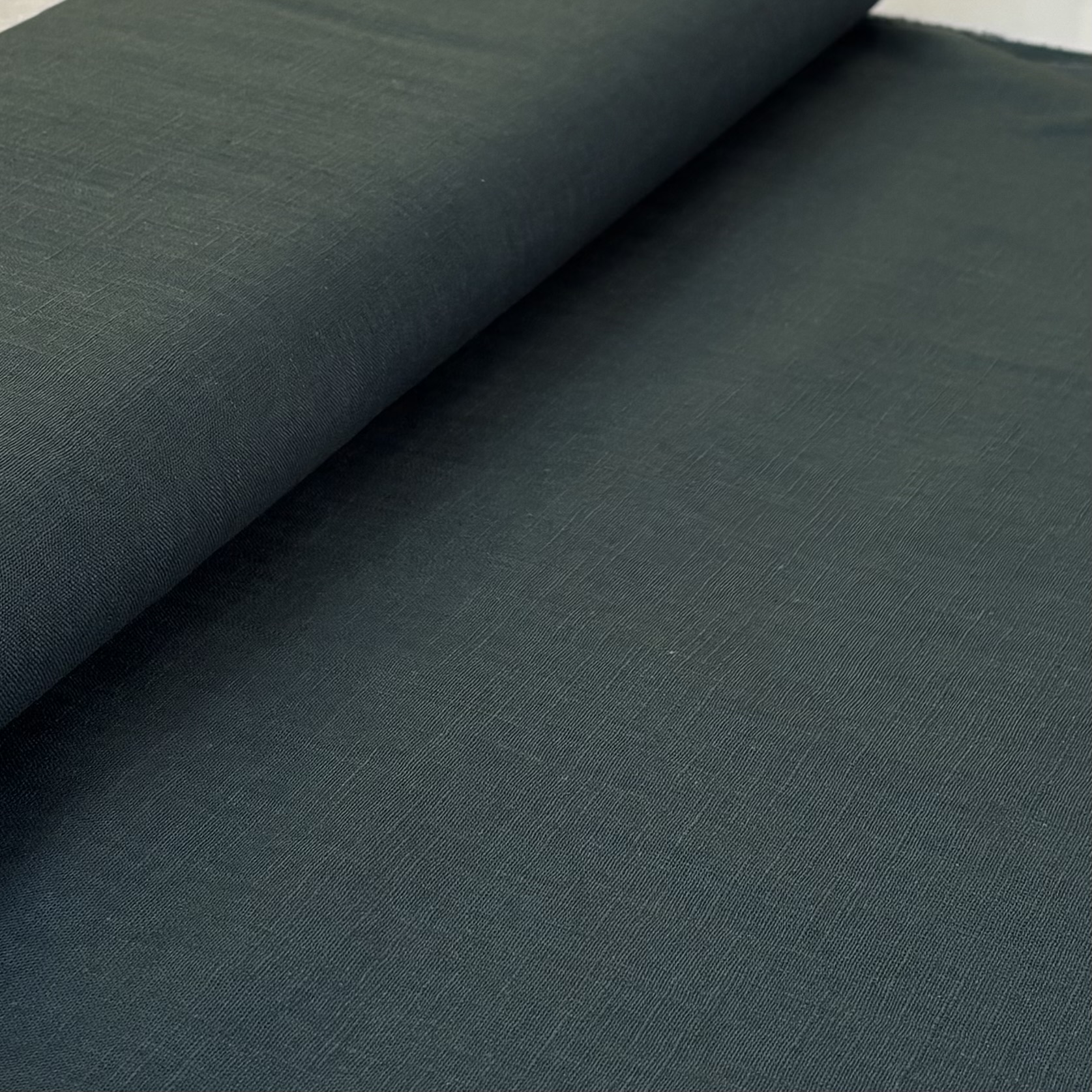 Leinen dunkelgrün grün Leinenstoff