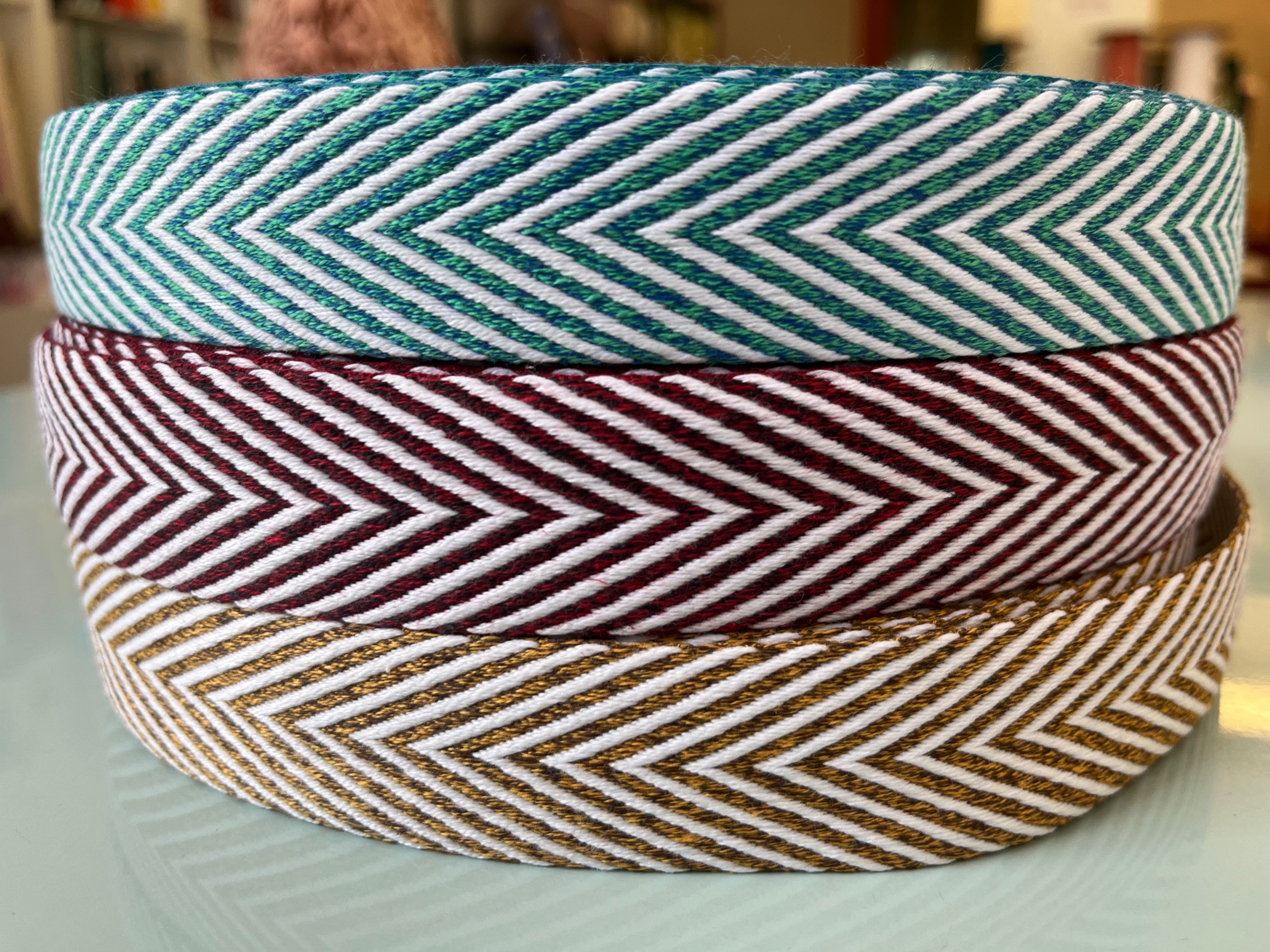 Gurtband rot weiß 3 cm