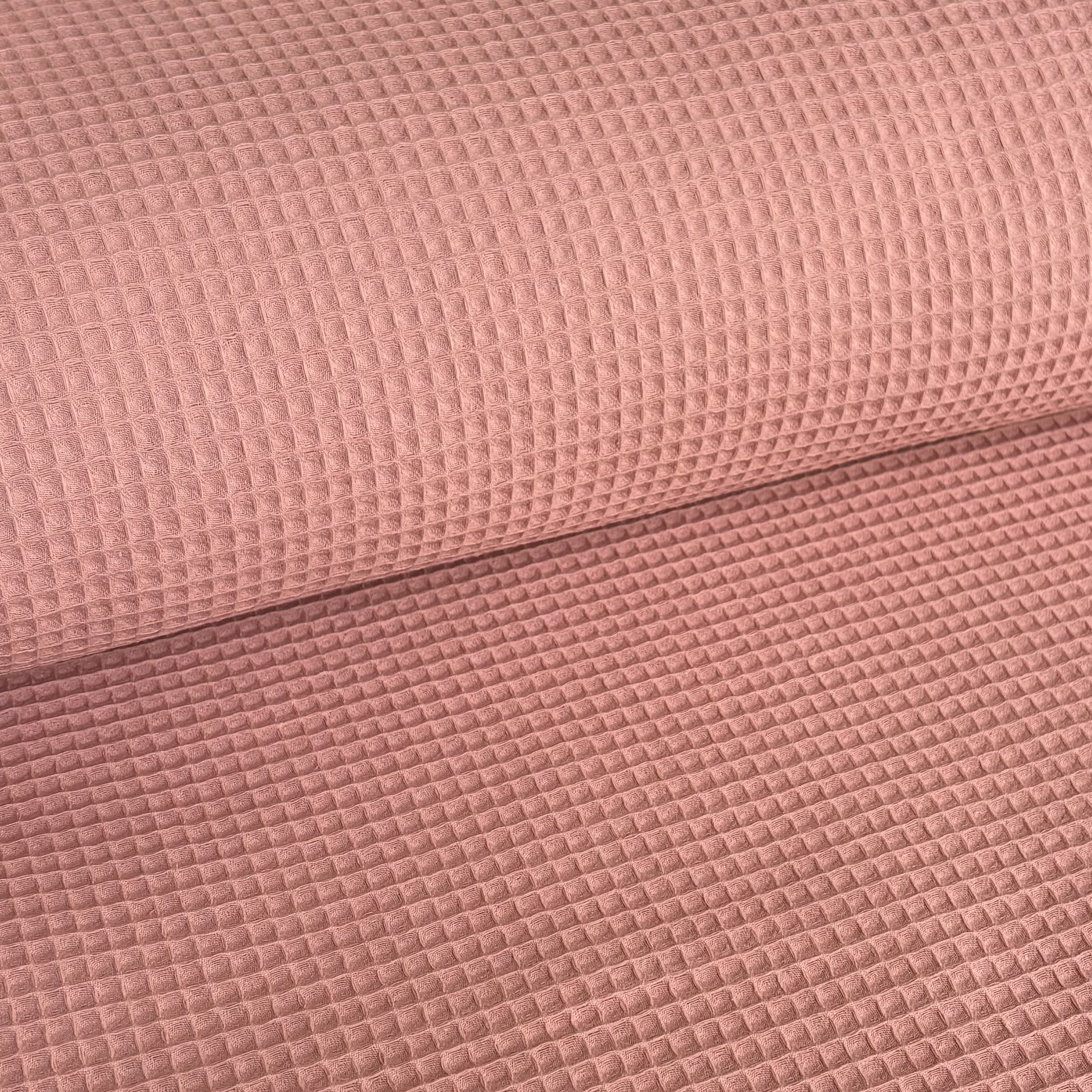 Waffelstoff blush rosa Waffelpiqué