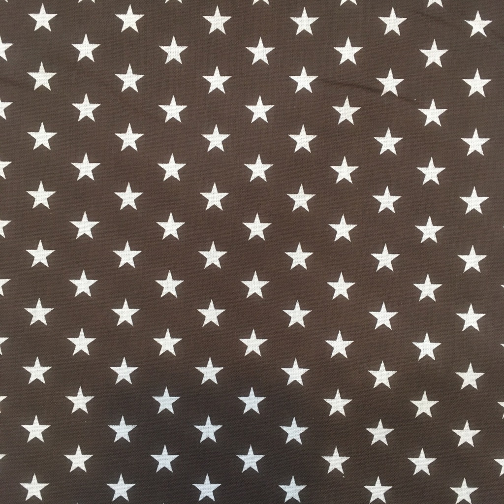 Baumwolle Sterne dunkelbraun