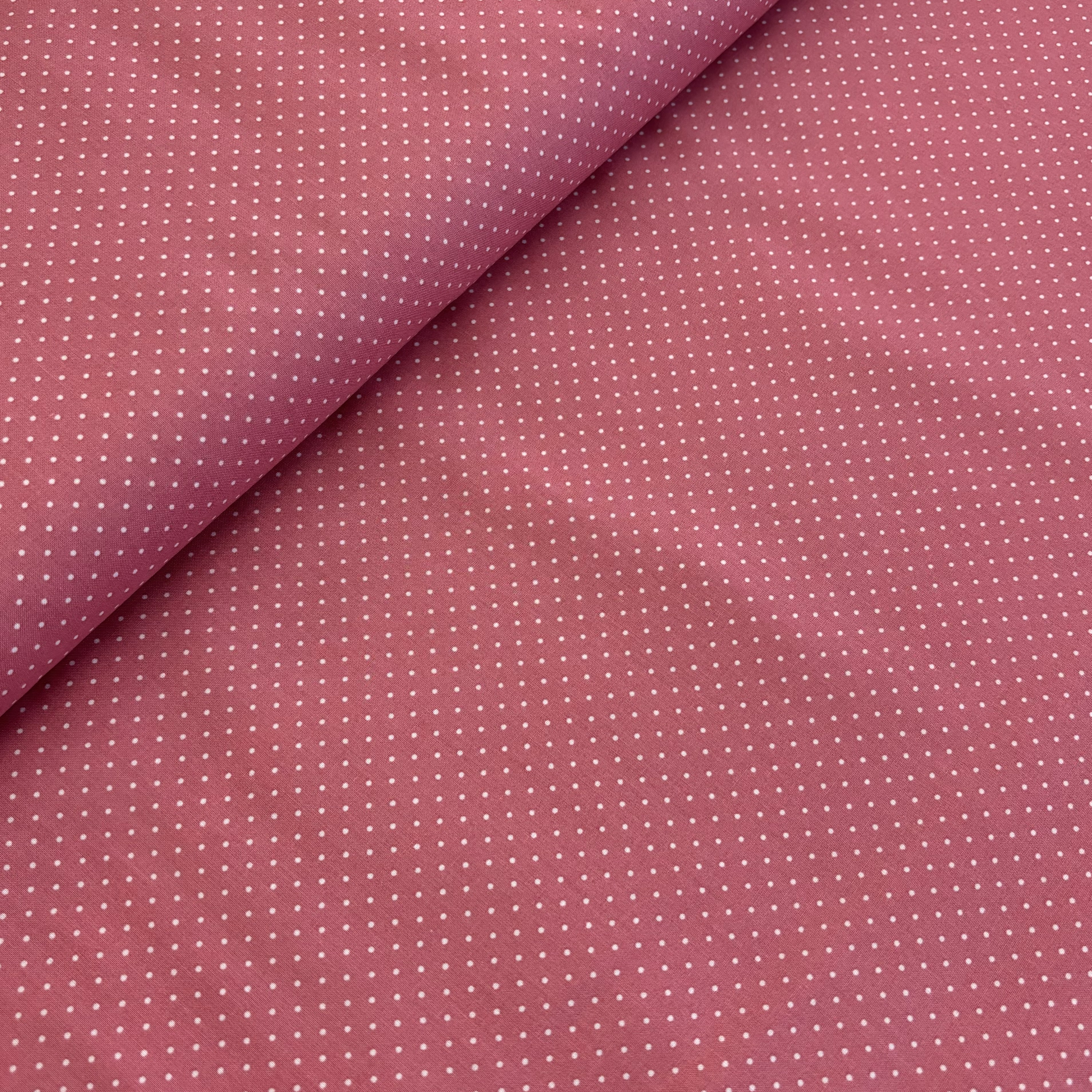 Baumwolle Dots weiß auf rosa Baumwollstoff