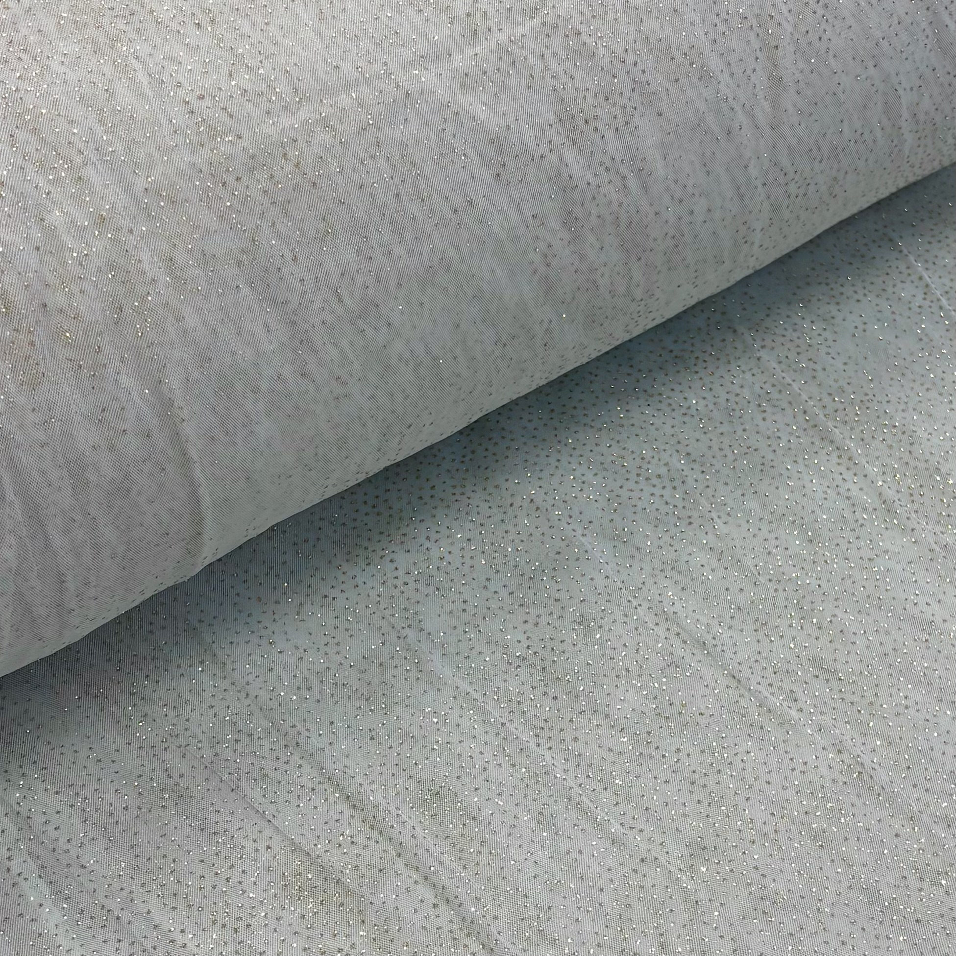 Tüll helles mint gold glitzernd