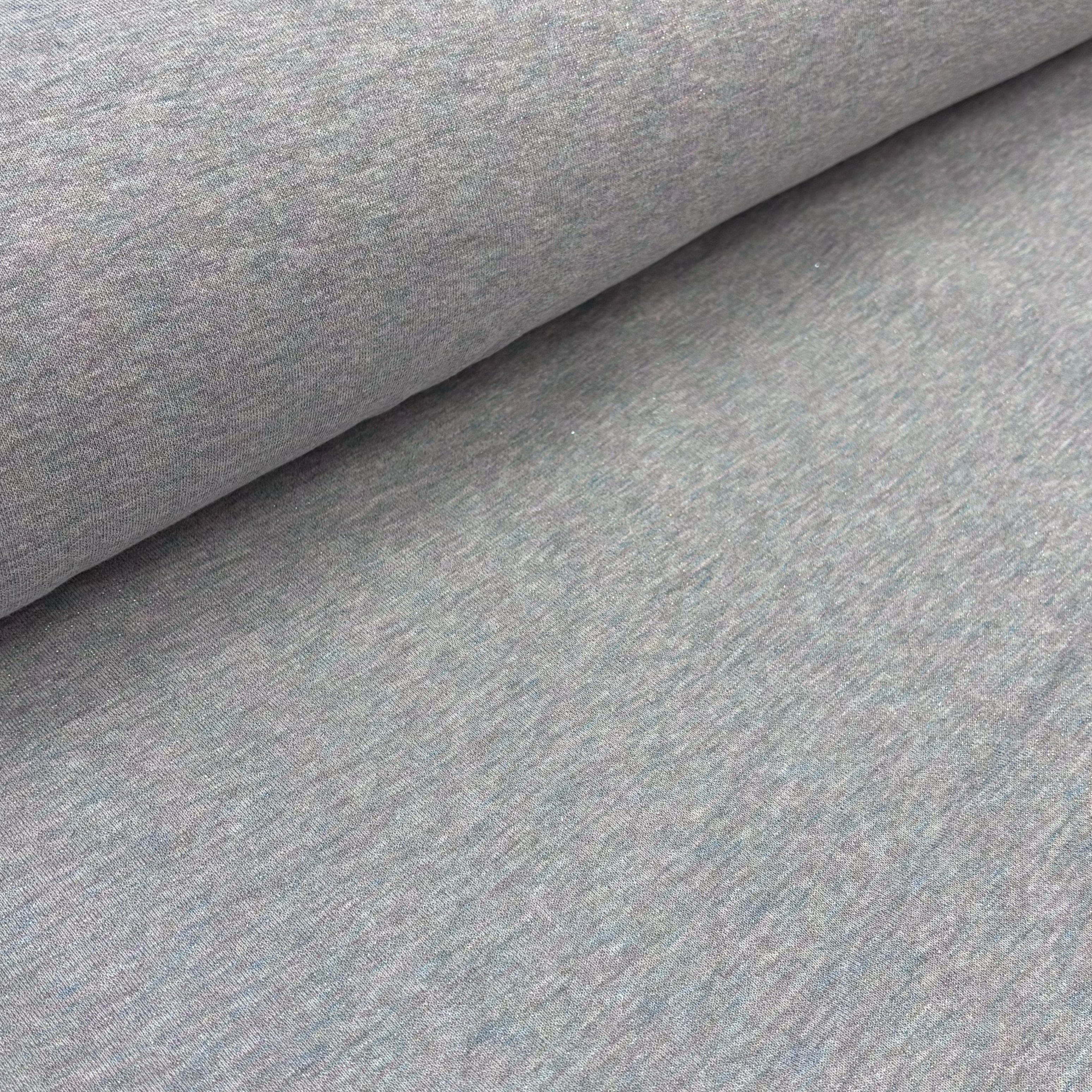 Sweatstoff grau glitzernd