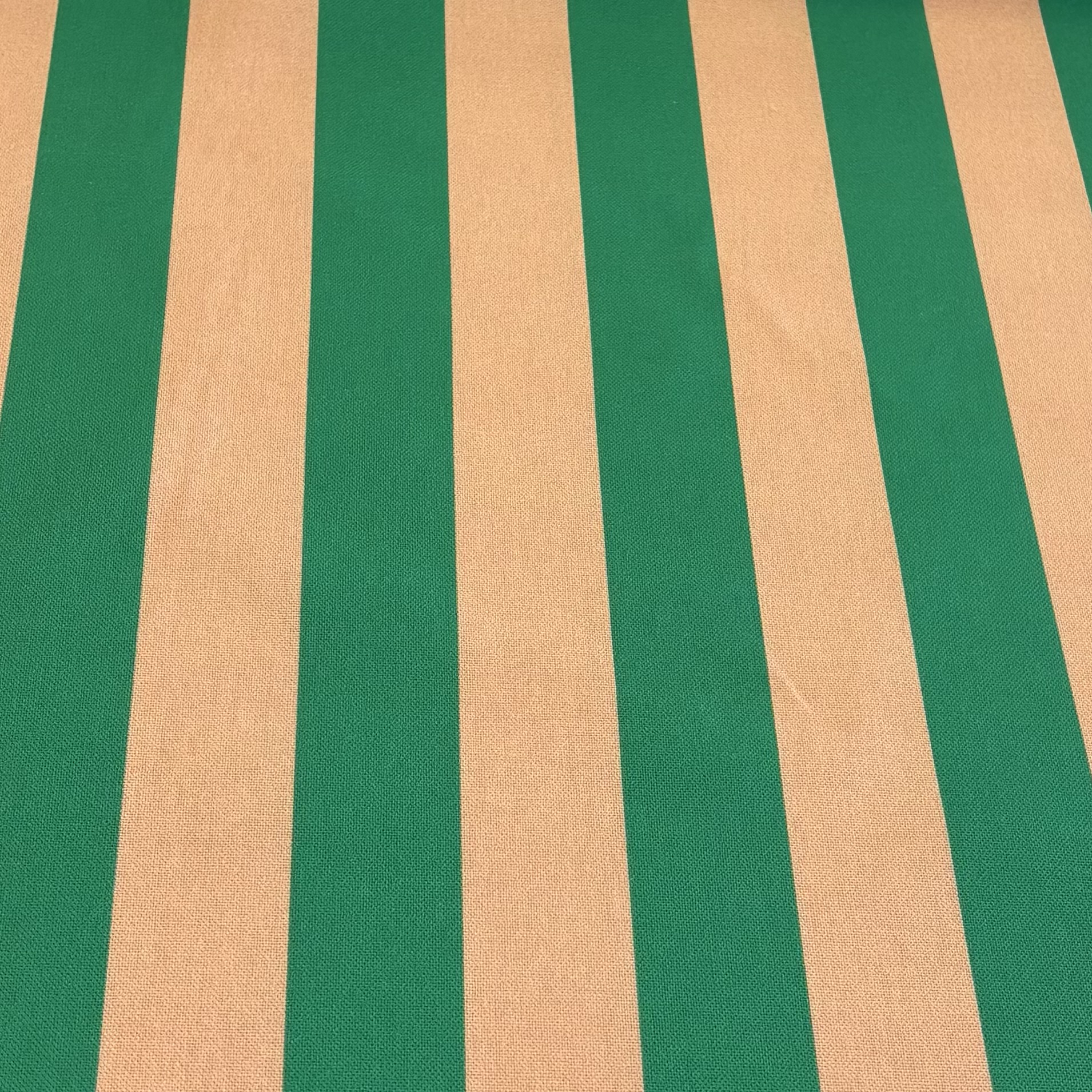 Canvas apricot grün gestreift