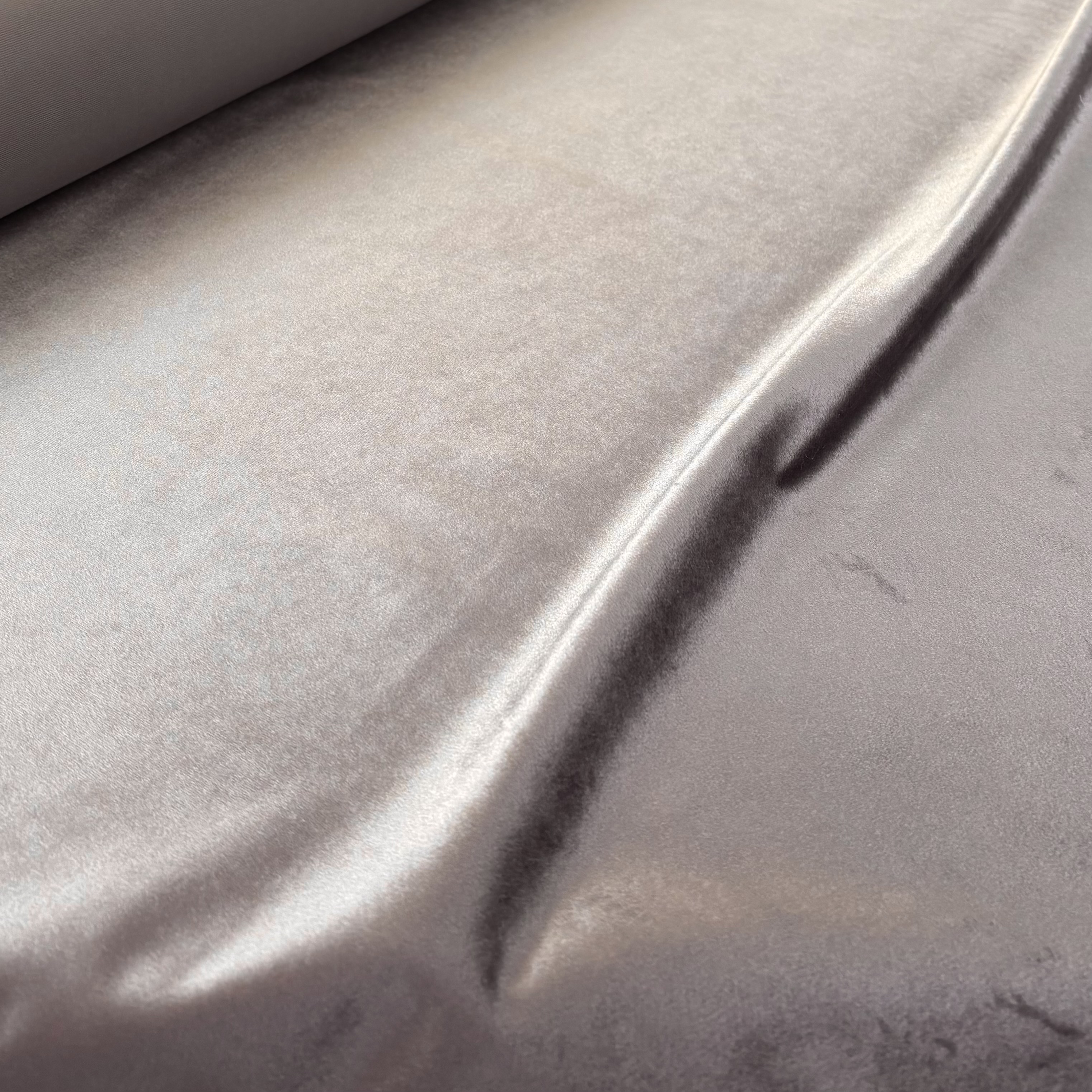 Samt Samtstoff taupe silber grau