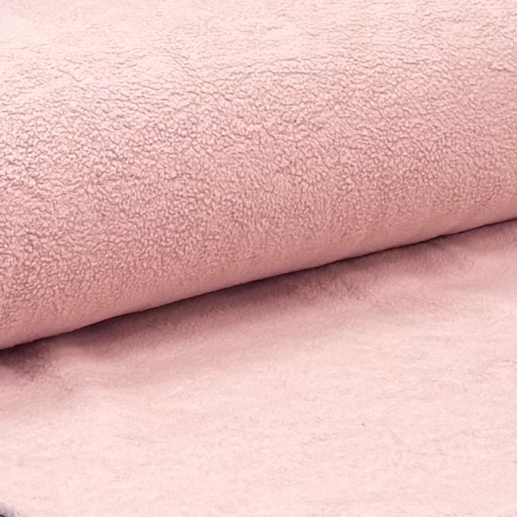 Teddyfleece Fleece rosa Baumwollfleece