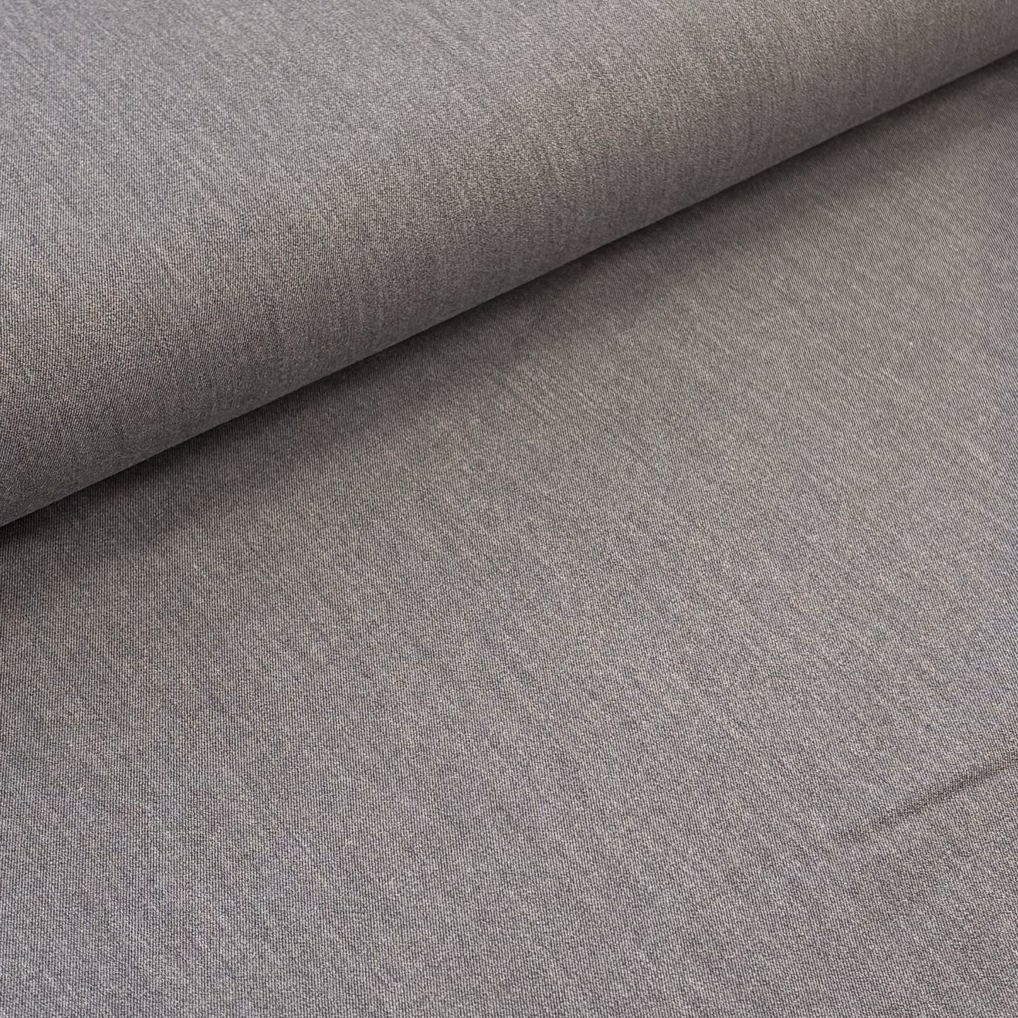 Hosenstoff Kleiderstoff grau "Wool Touch"