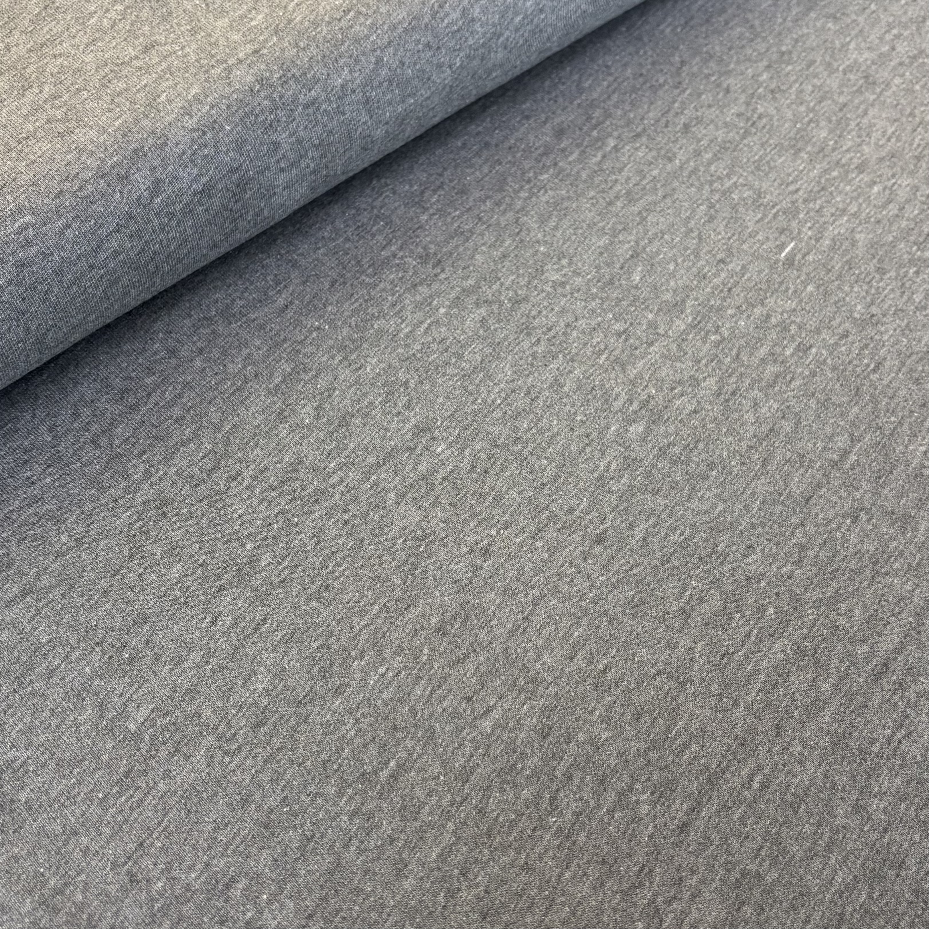 Sweatstoff French Terry grau meliert