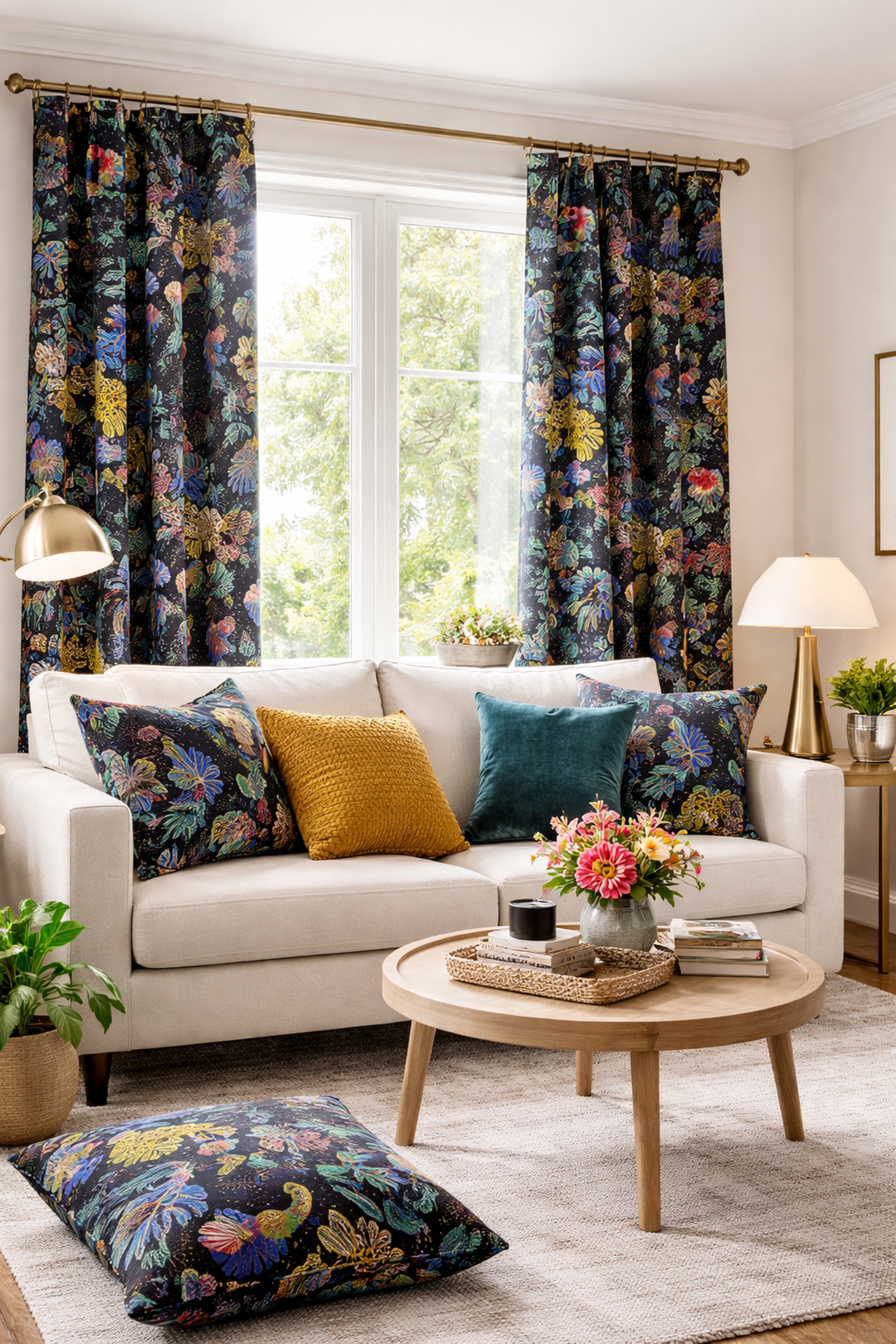 Dekostoff Jacquard Bresil Papagei und Leopard 