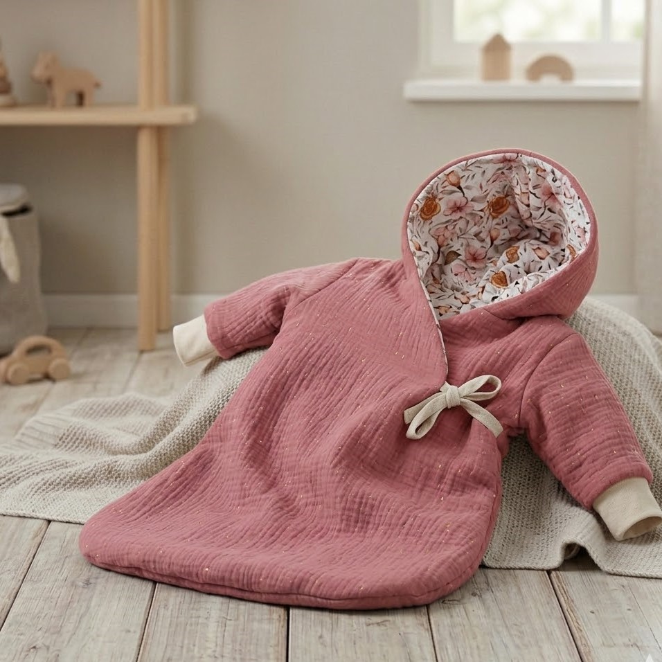 Musselin Musselinstoff rosa gold