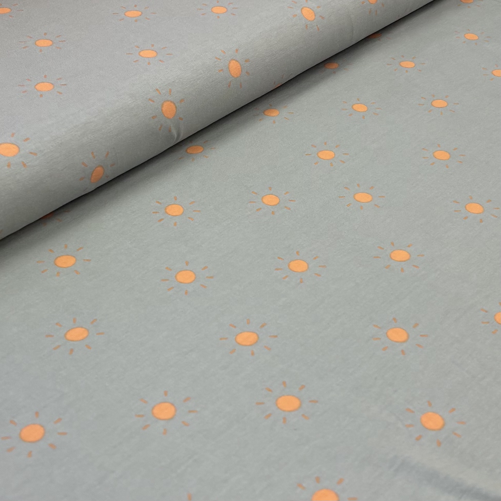 Jersey Baumwolljersey mint mit Sonnen