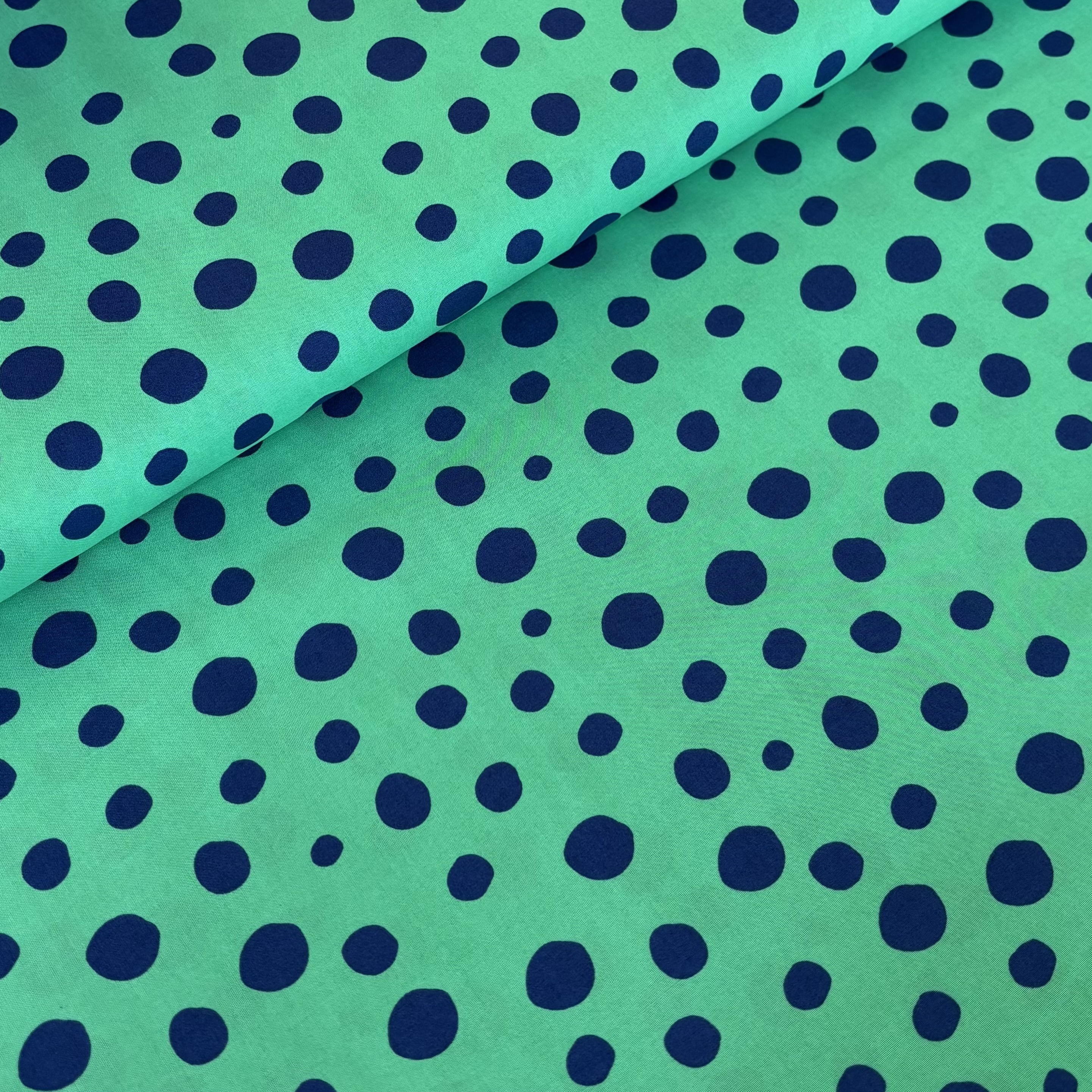 Baumwolle türkis blaue Dots