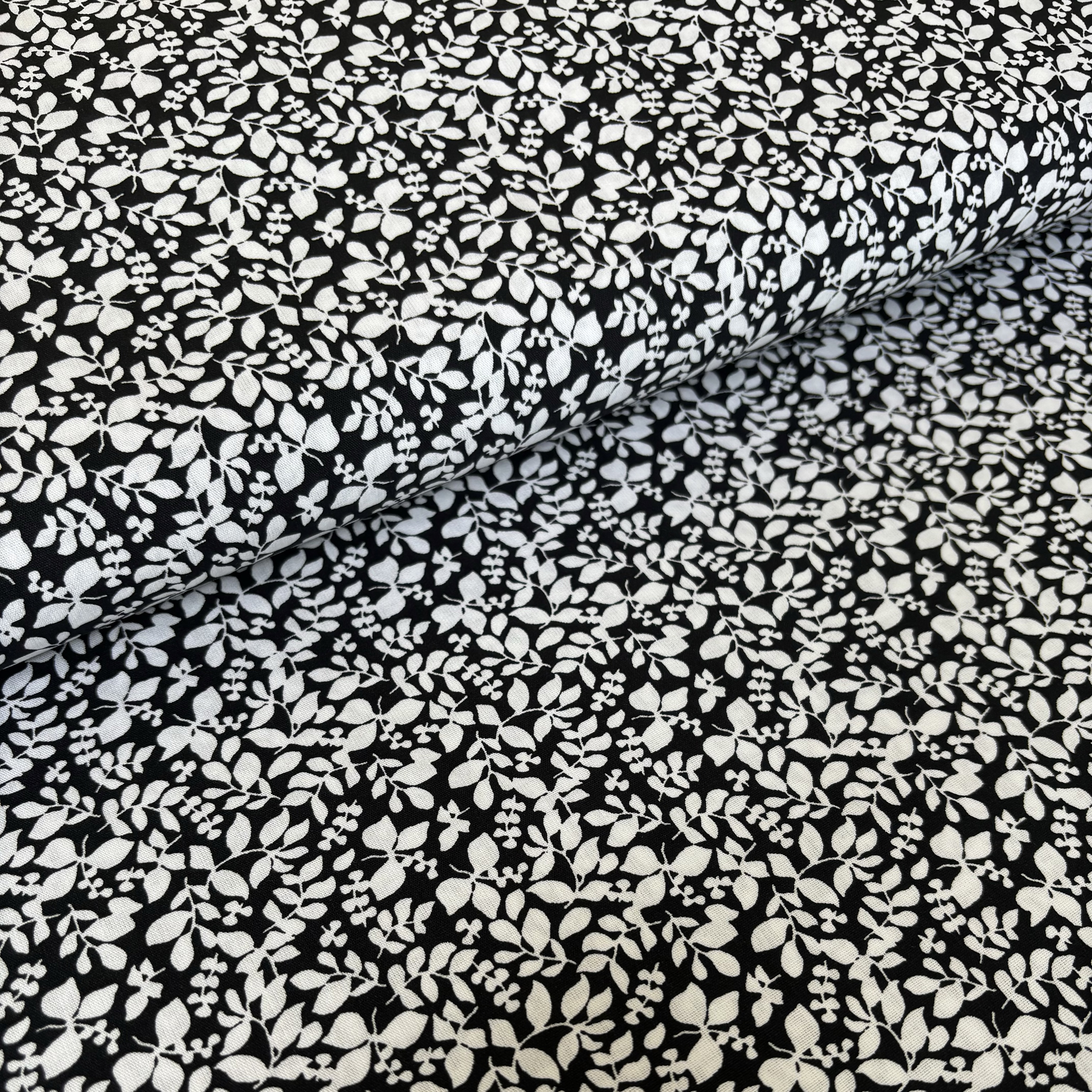 Baumwolle schwarz weiß gemustert 