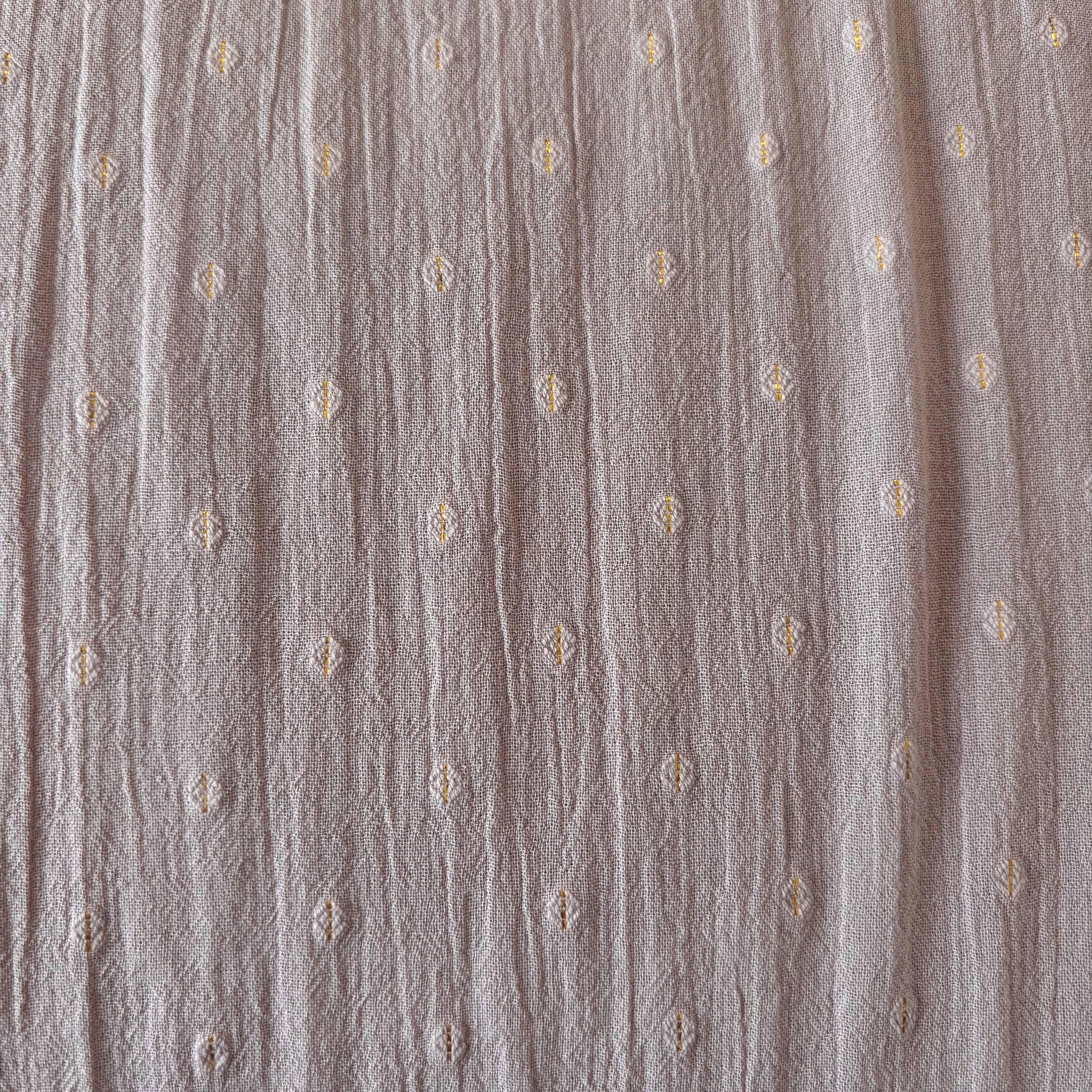 Plumetis Baumwollstoff Baumwolle altrosa mauve gold verwebt
