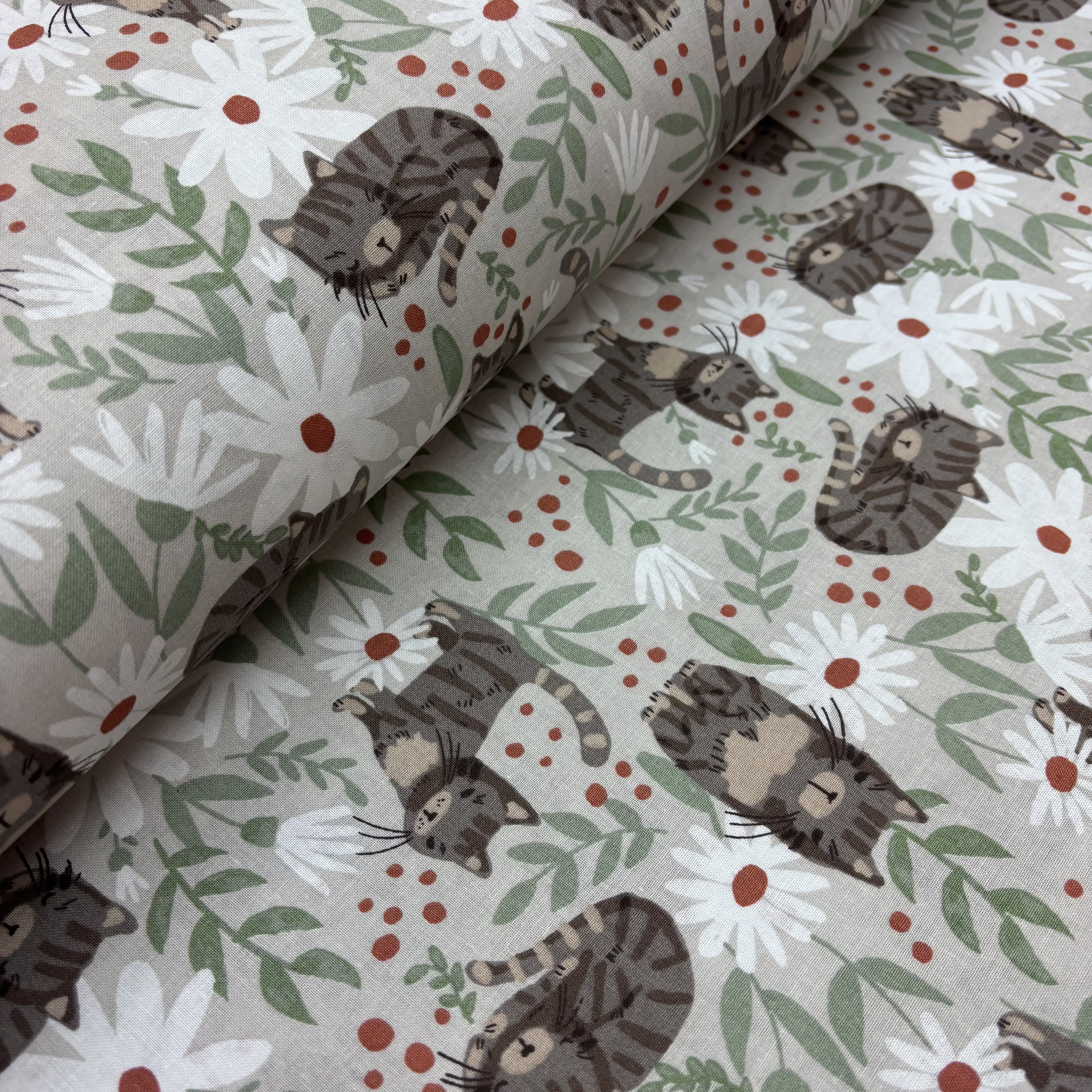 Baumwolle "Omally" mit Katzen