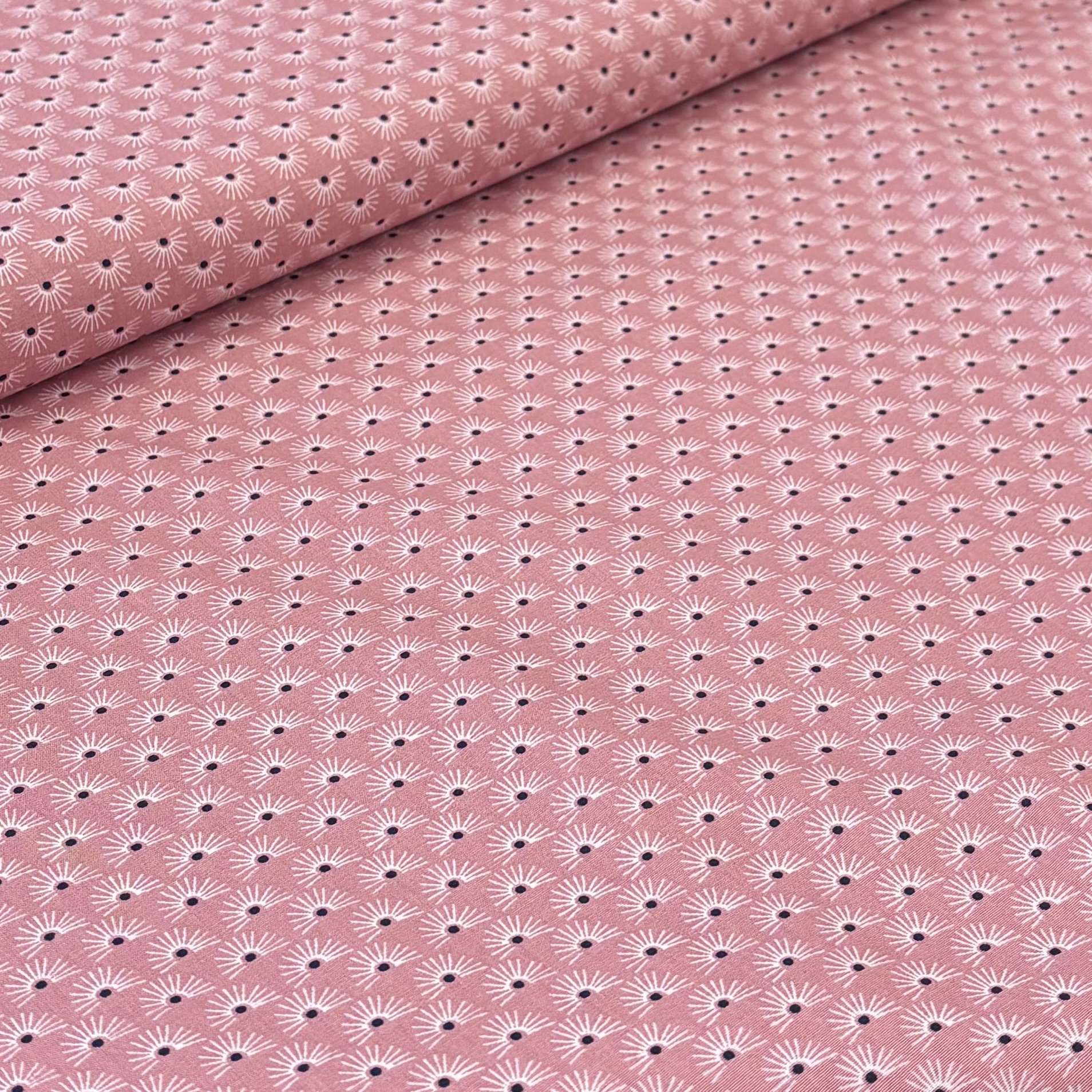 Baumwolle Fantasie rosa geblümt Baumwollstoff