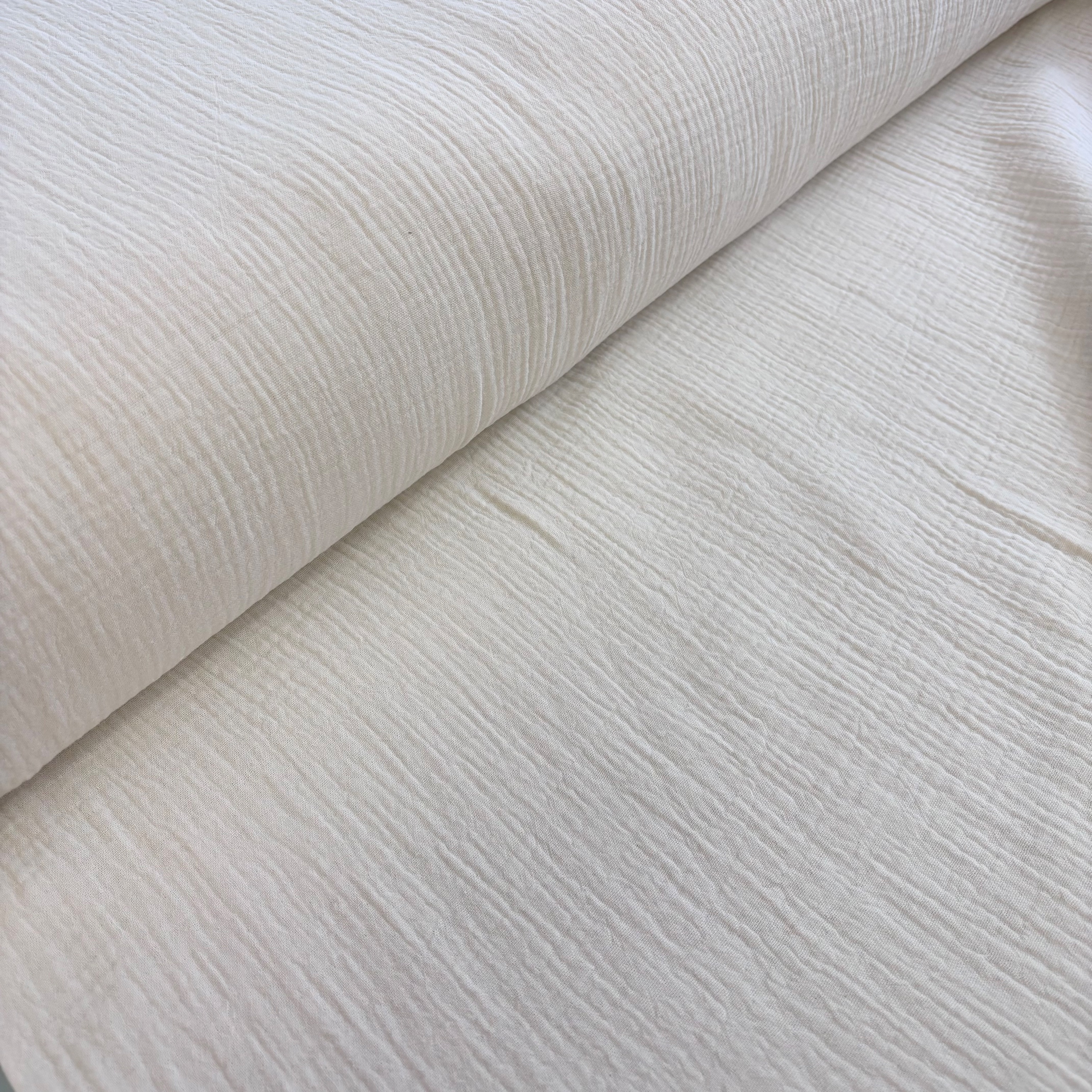 Musselinstoff Musselin Double Gauze naturfarben ecru