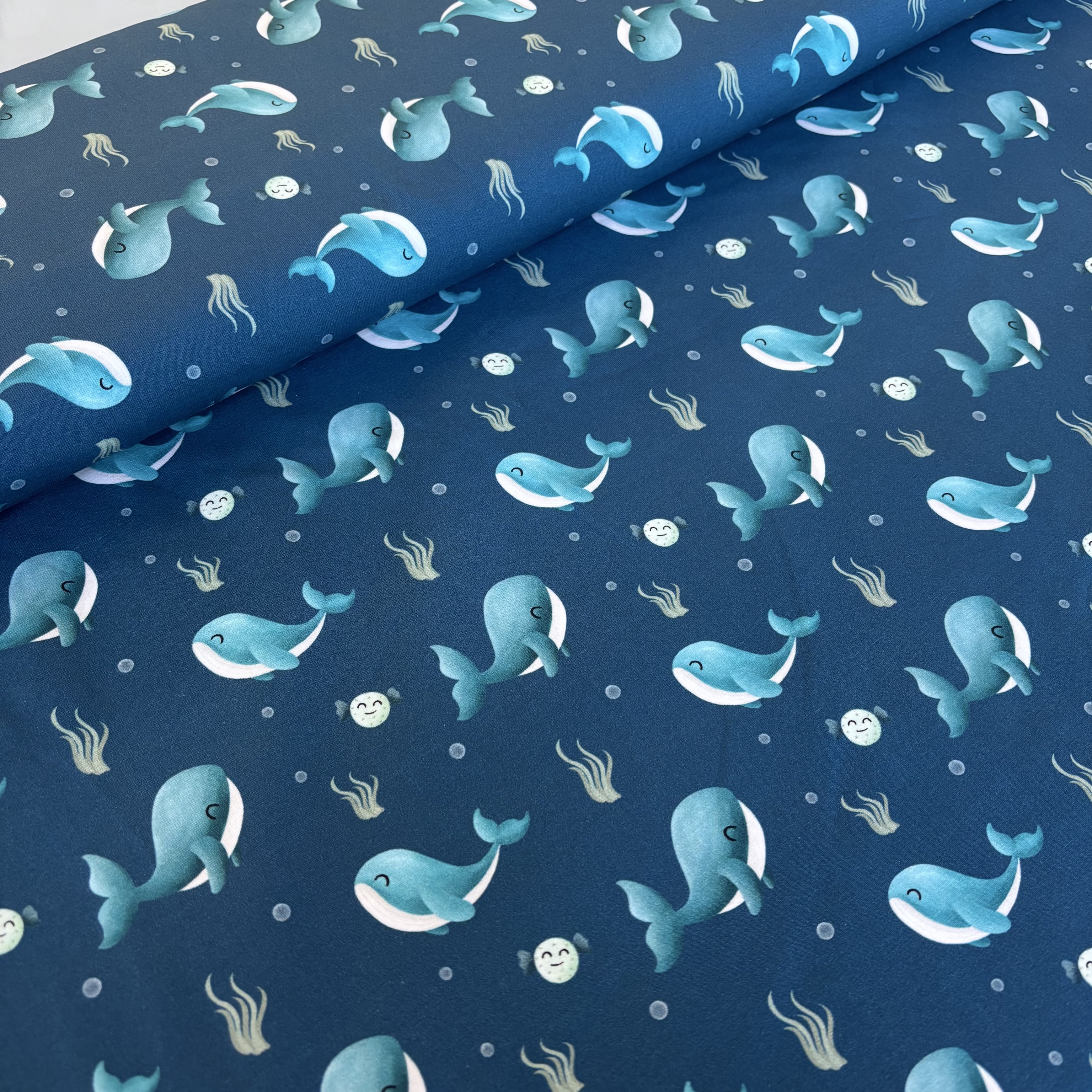 Jersey Kinderjersey blau mit Walen 