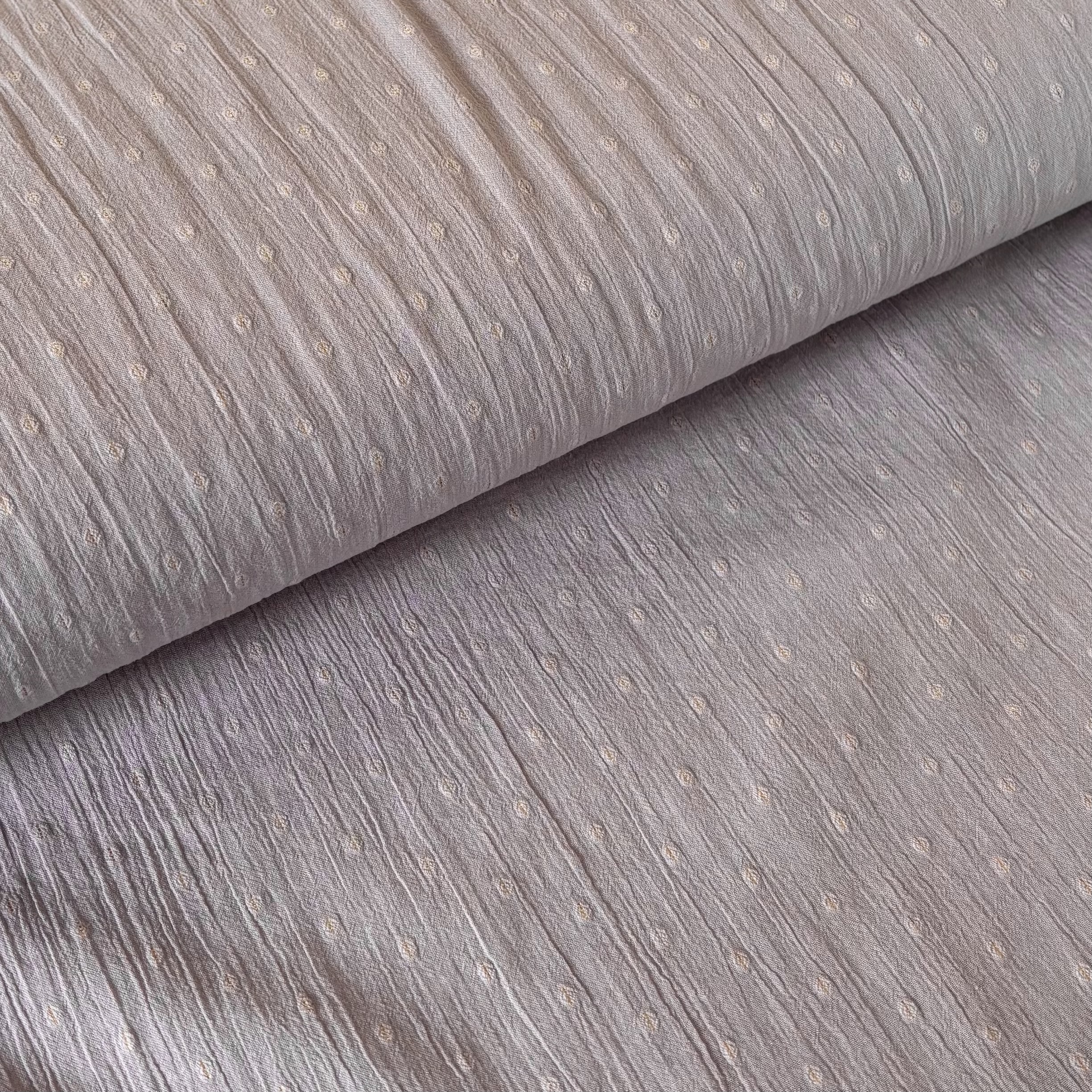 Plumetis Baumwollstoff Baumwolle altrosa mauve gold verwebt