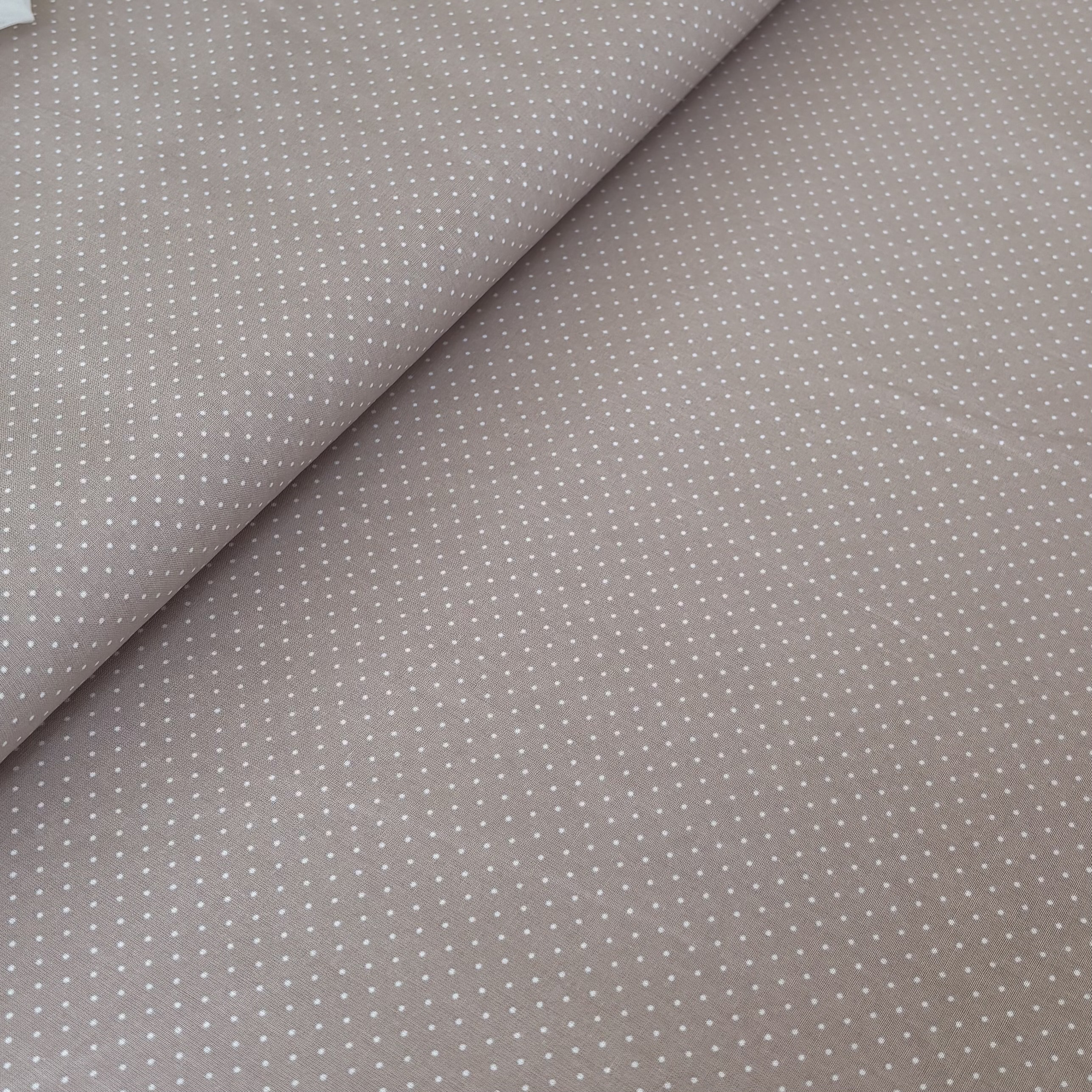 Baumwolle beige mit kleinen Punkten