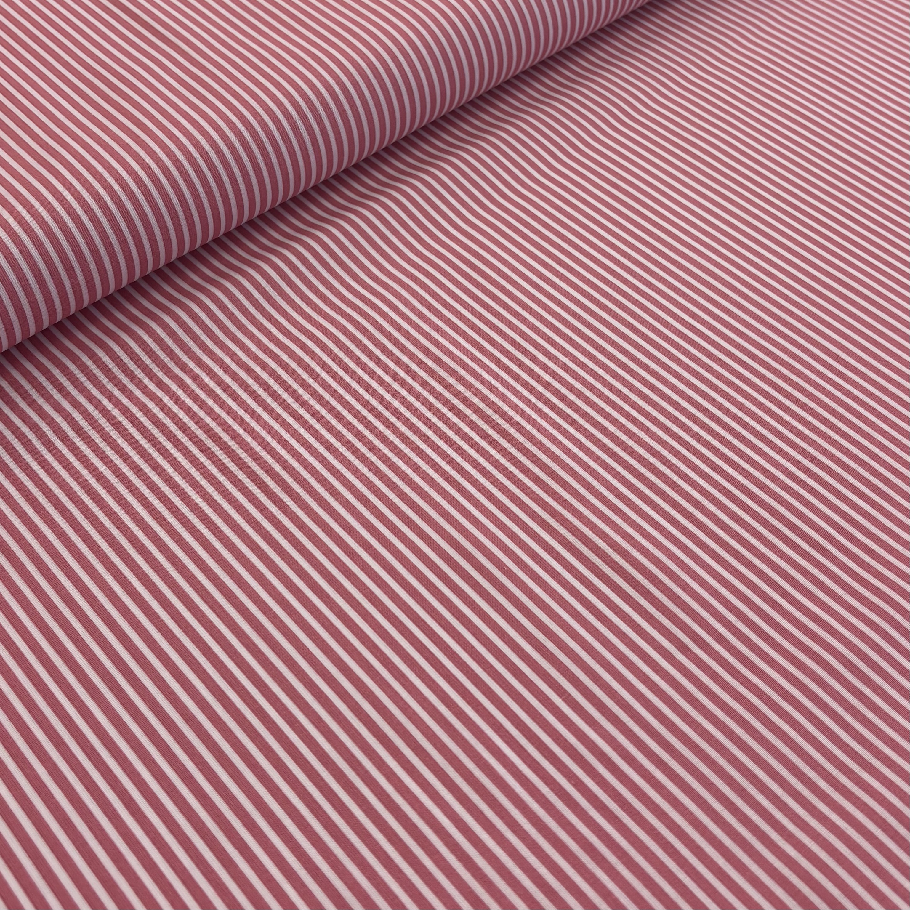 Baumwolle Baumwollstoff rosa gestreift 