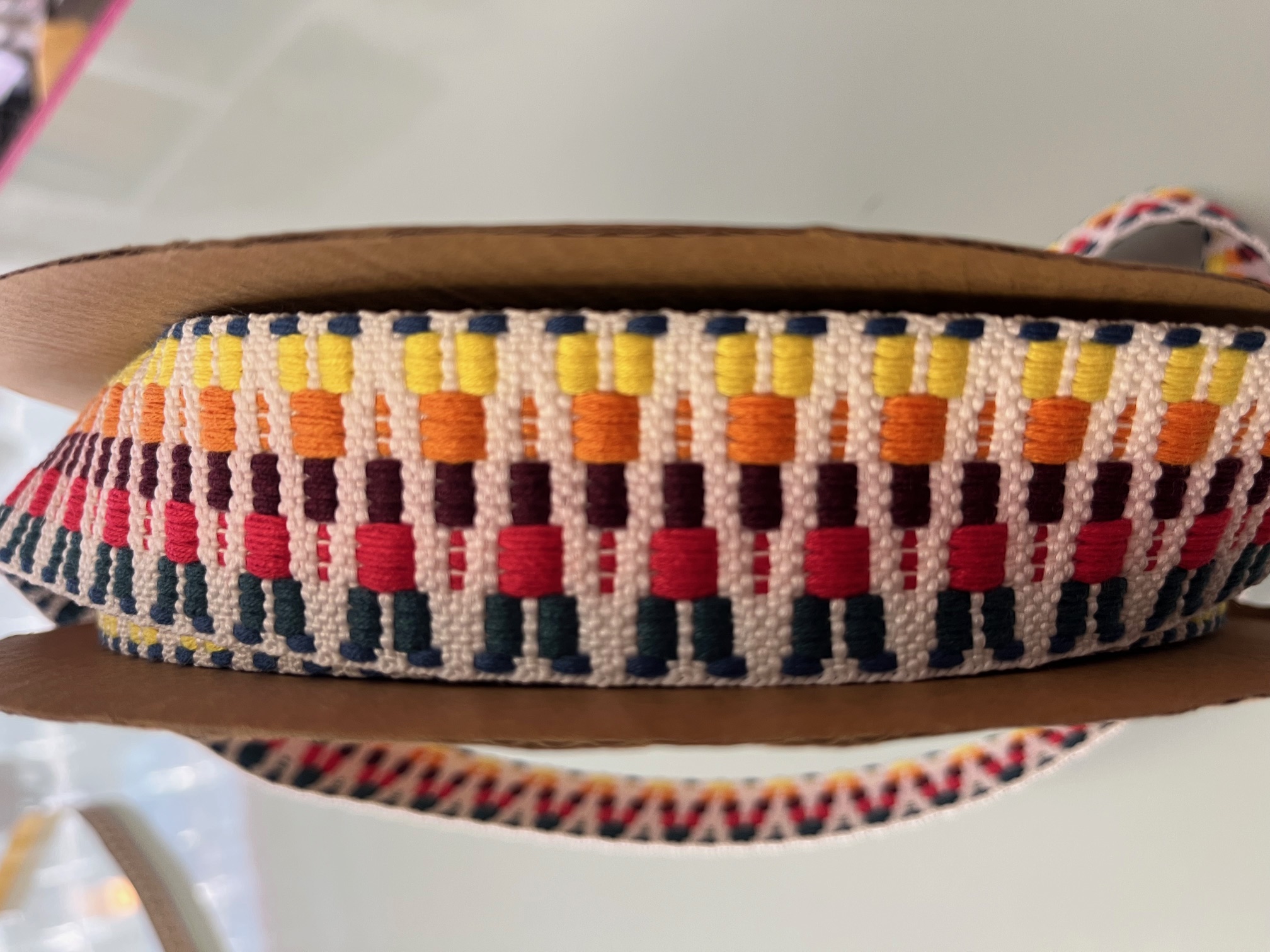 Gurtband Zick Zack bunt Ethnomuster 4 cm