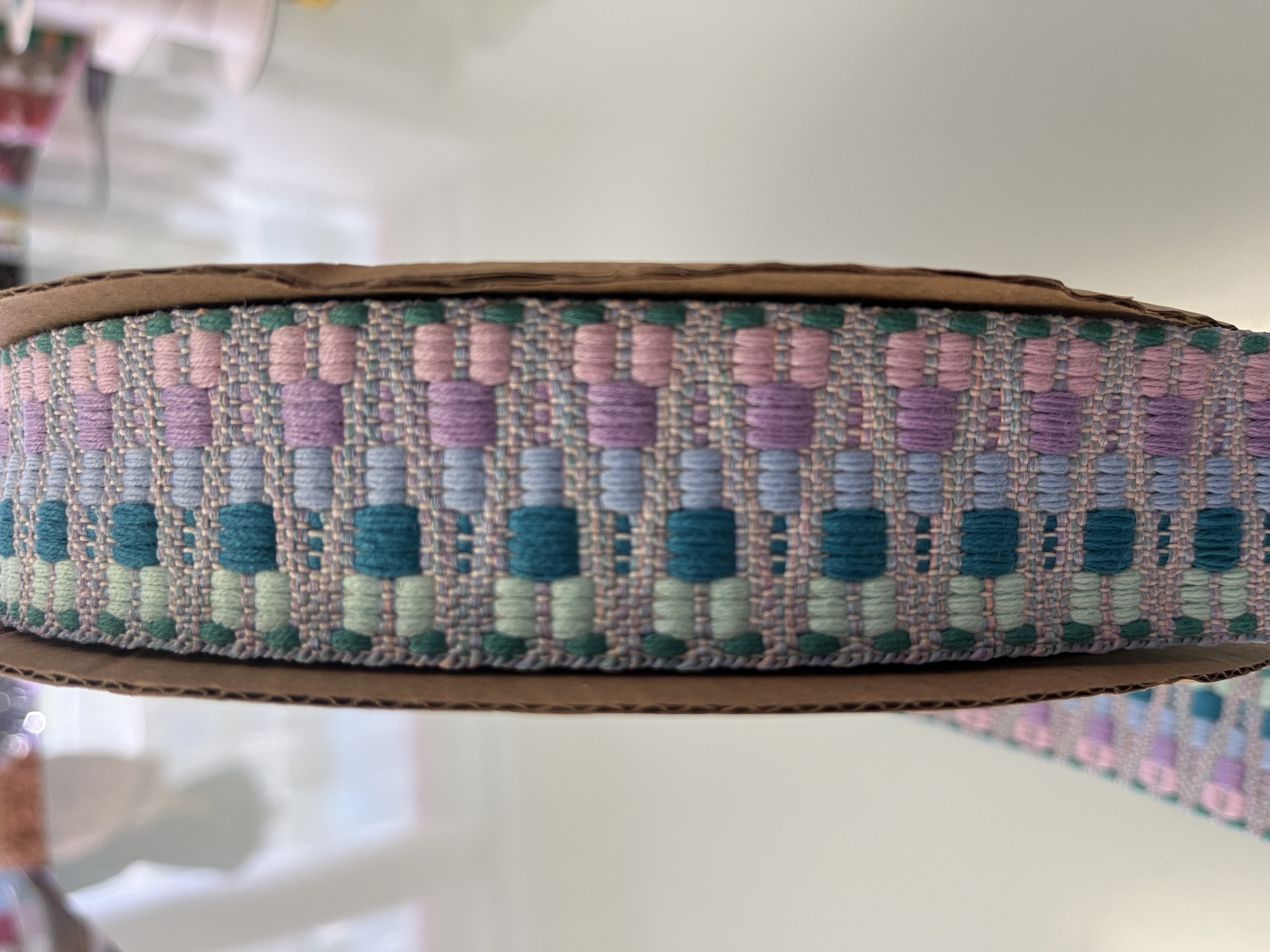 Gurtband Zick Zack 4cm blau lila