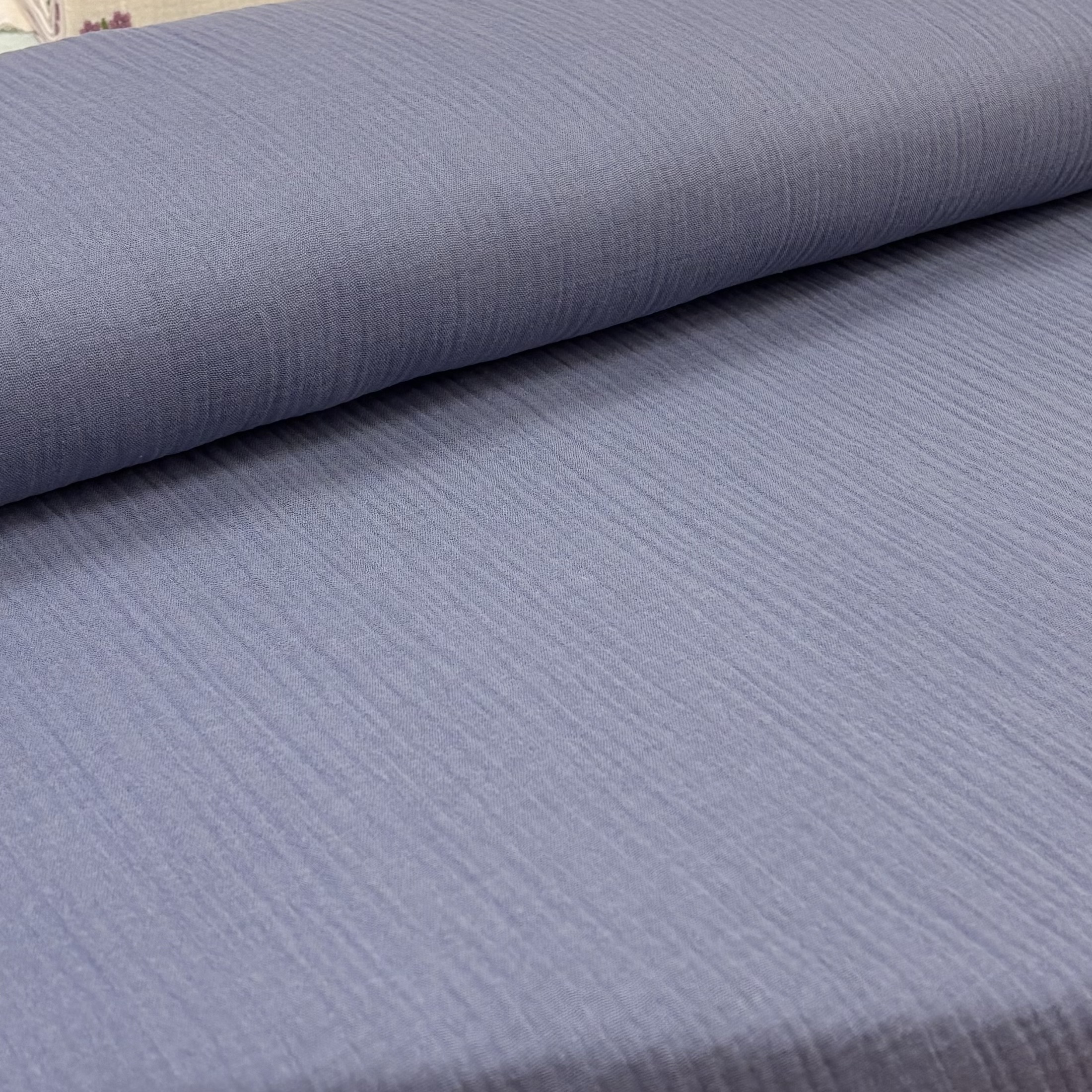 Musselin Musselinstoff blau 