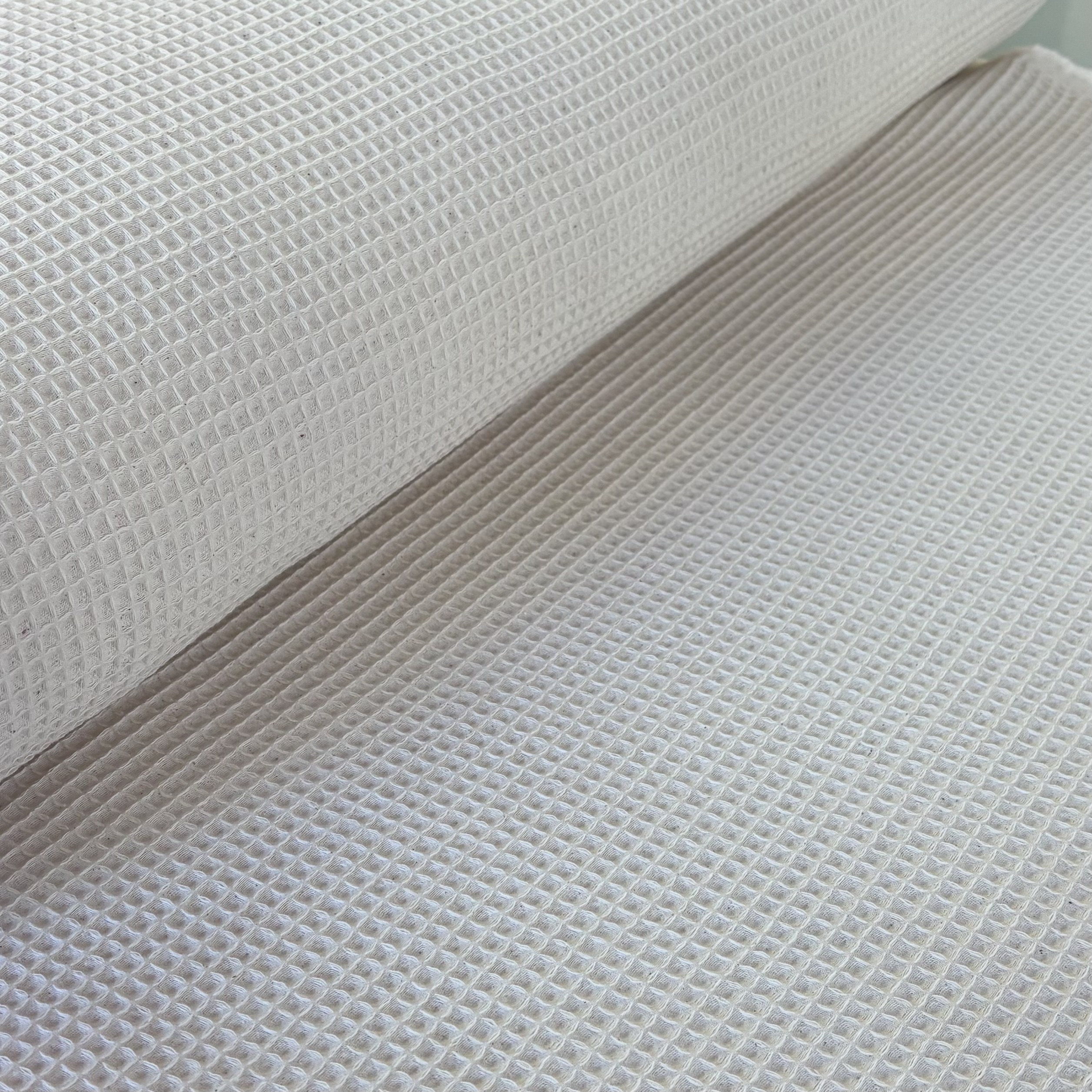 Waffelstoff natural naturweiß Waffelpiquè